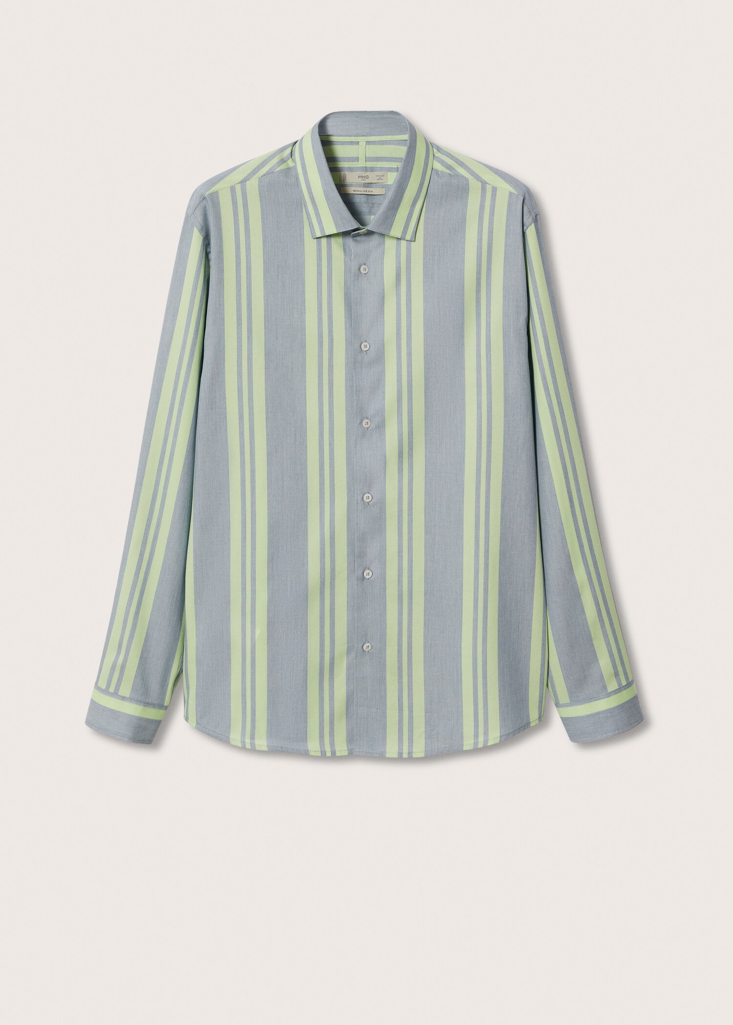 Regular-fit cotton striped shirt - Article without model