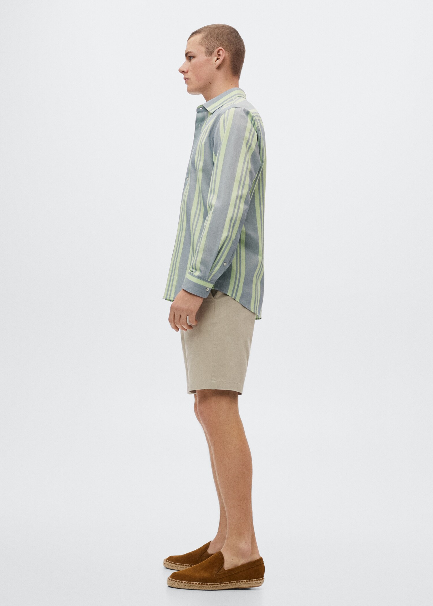 Regular-fit cotton striped shirt - Details of the article 2