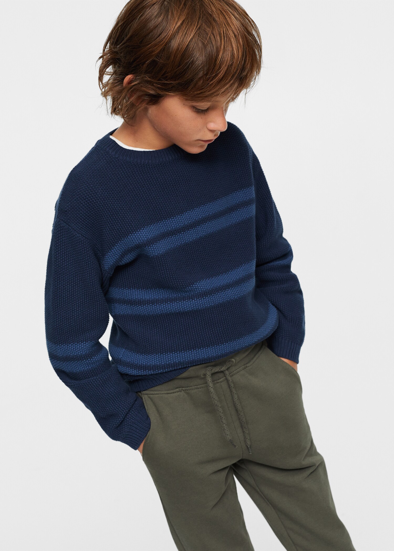 Cotton jogger-style trousers - Medium plane