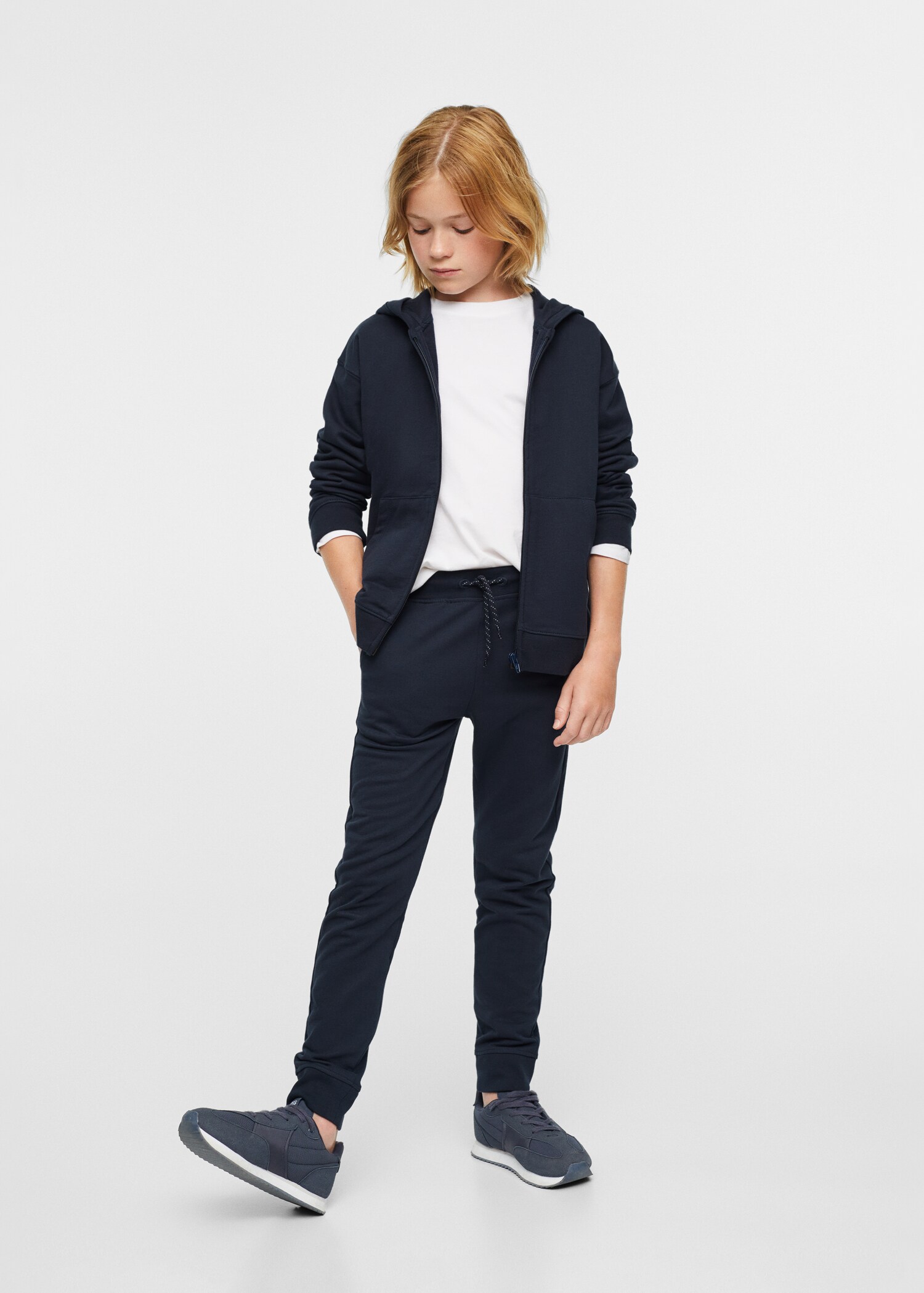 Cotton jogger-style trousers - Medium plane
