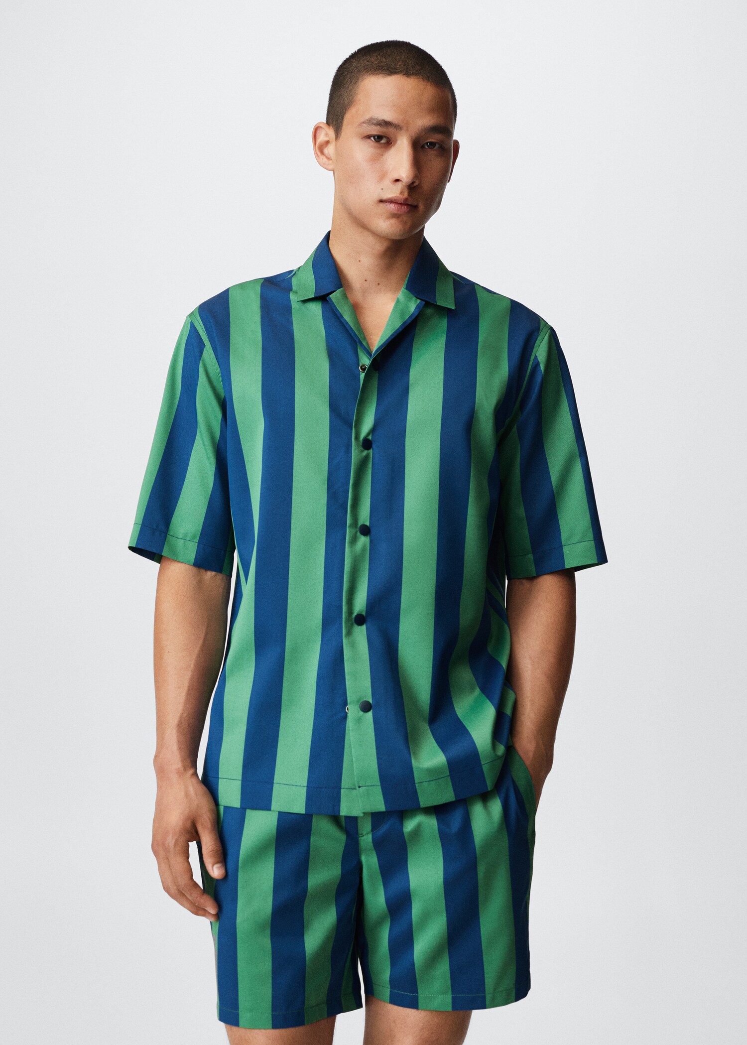 Short sleeve striped shirt - Medium plane