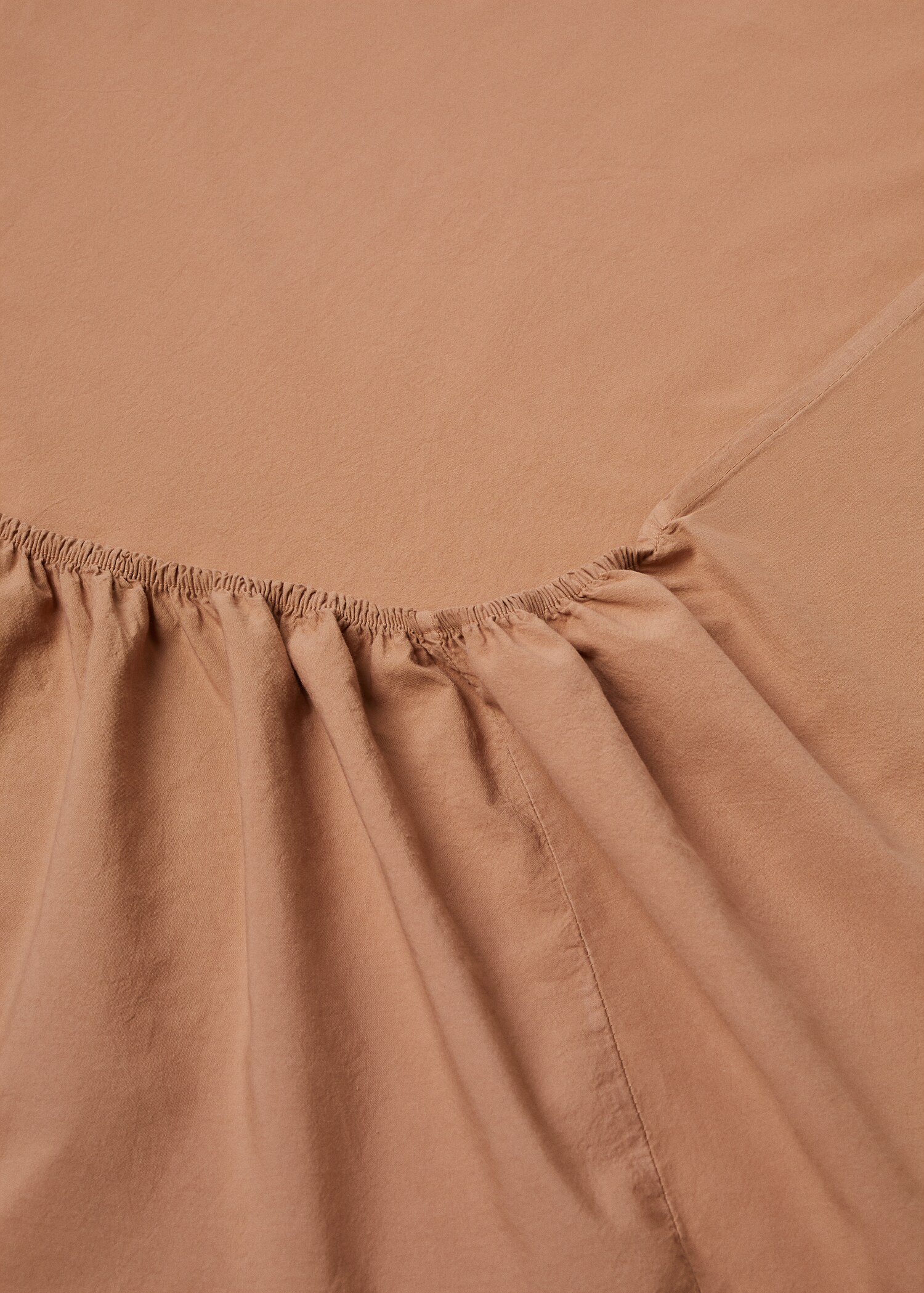 Drap-housse en coton lavé 140x200 cm - Plan moyen