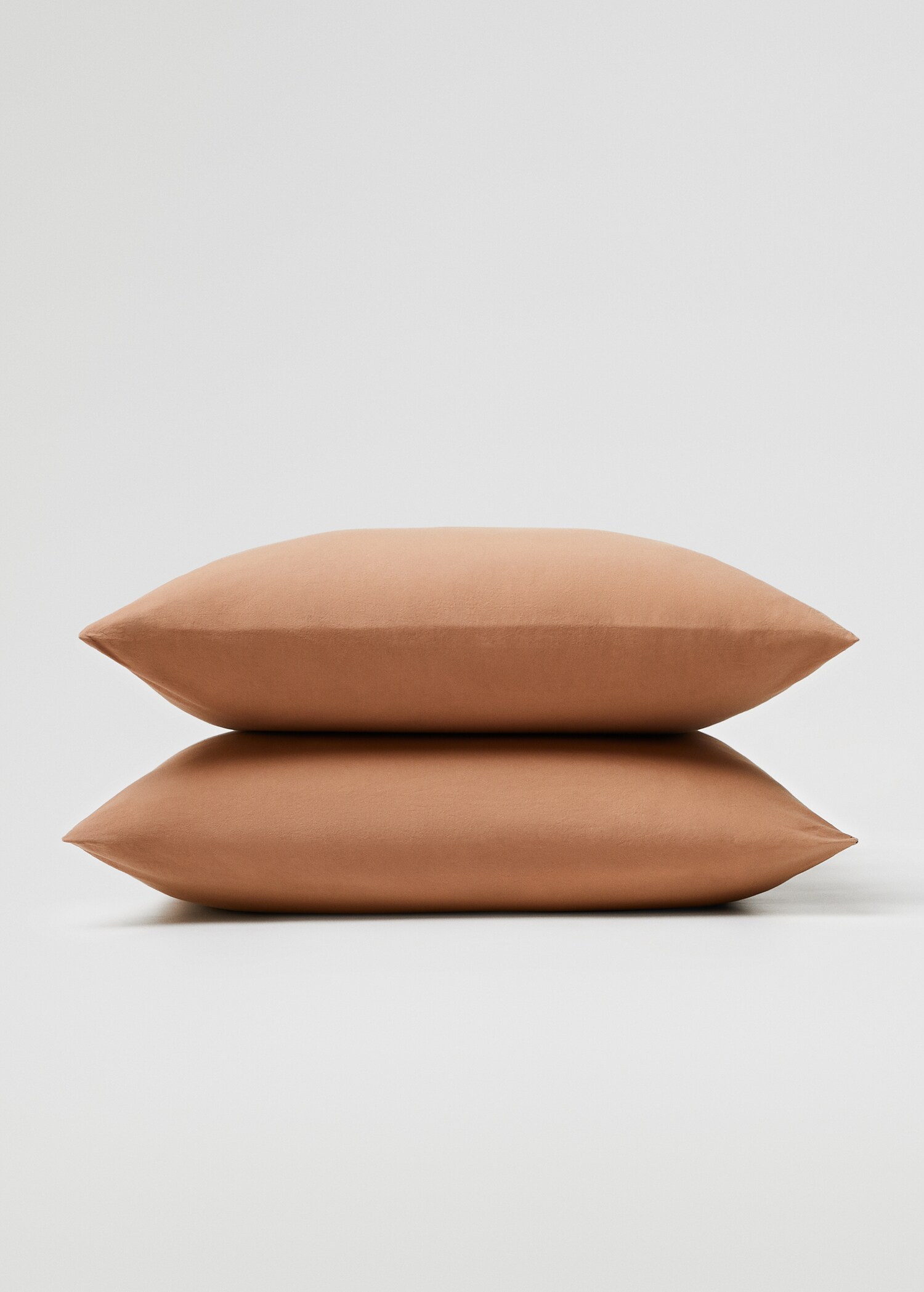 Washed cotton cushion cover 60x60cm (Pack of 2) - Medium plane