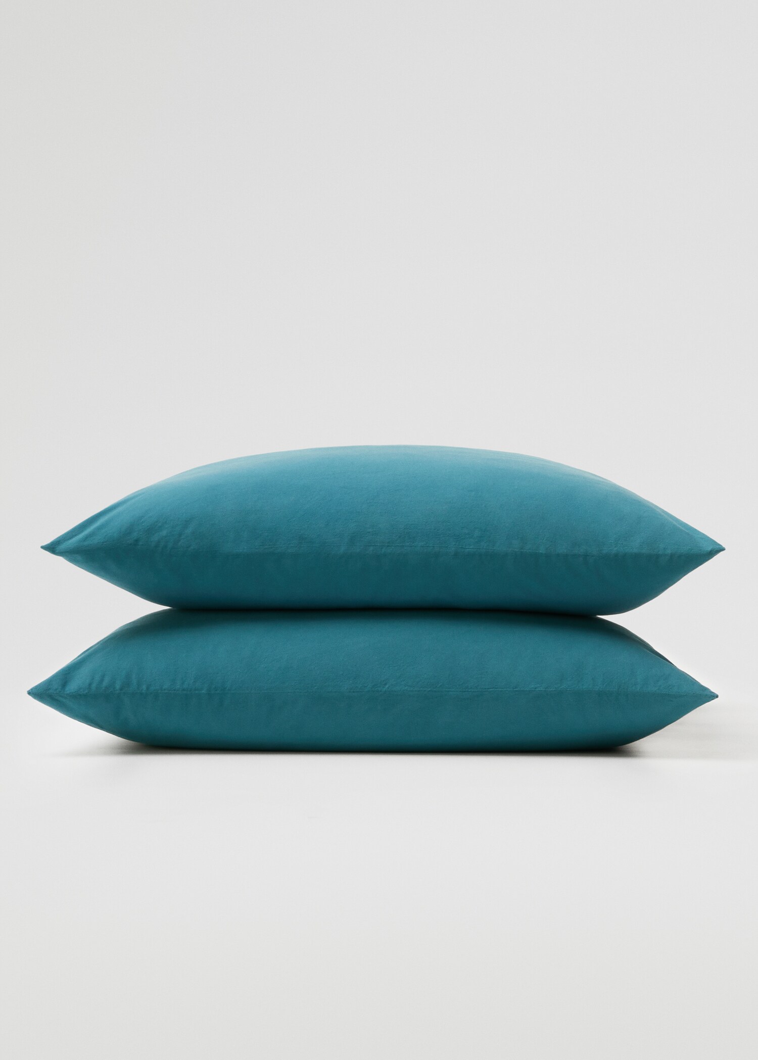 Washed cotton cushion cover 60x60cm (Pack of 2) - Medium plane