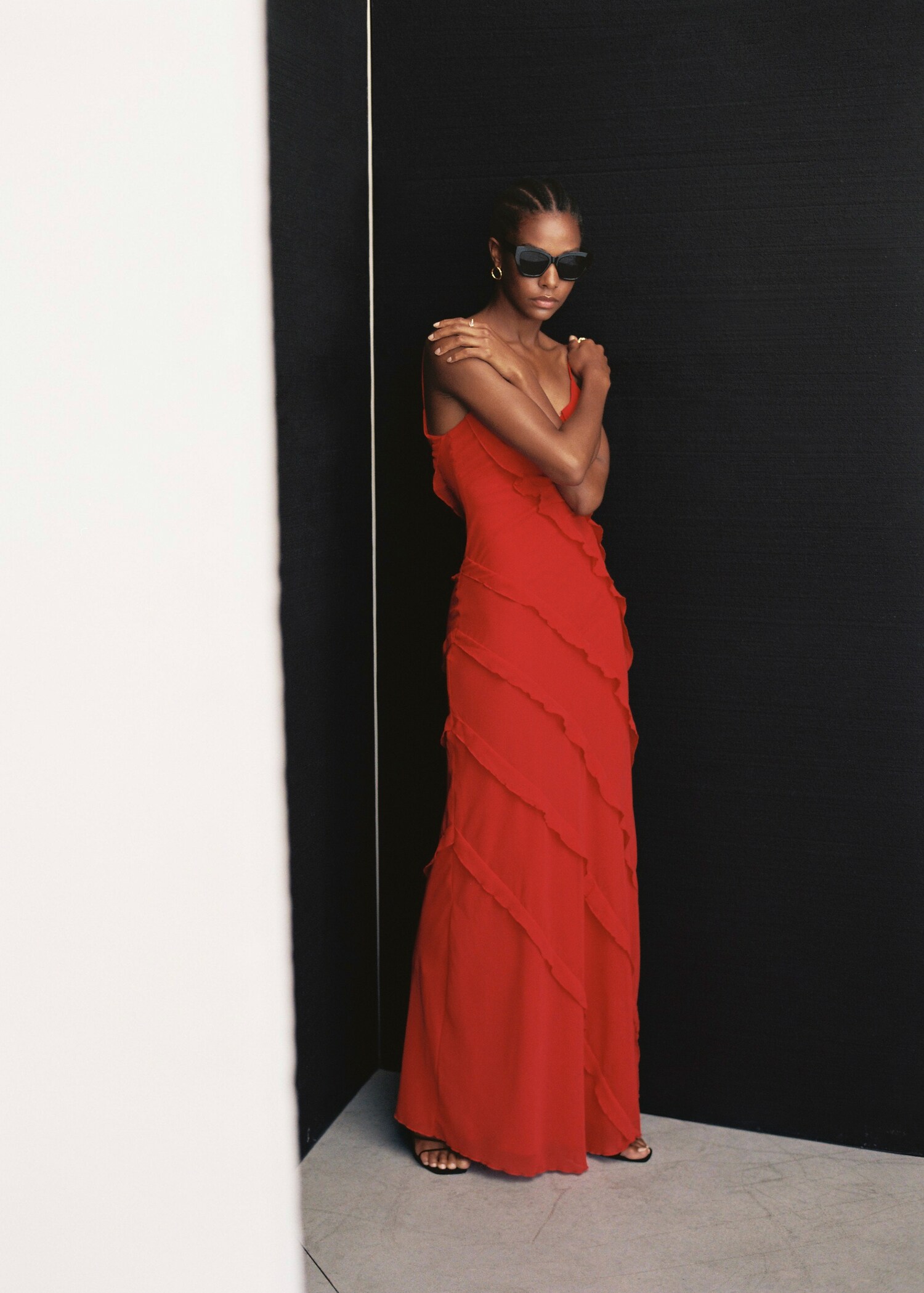 Chiffon ruffle dress - Details of the article 7