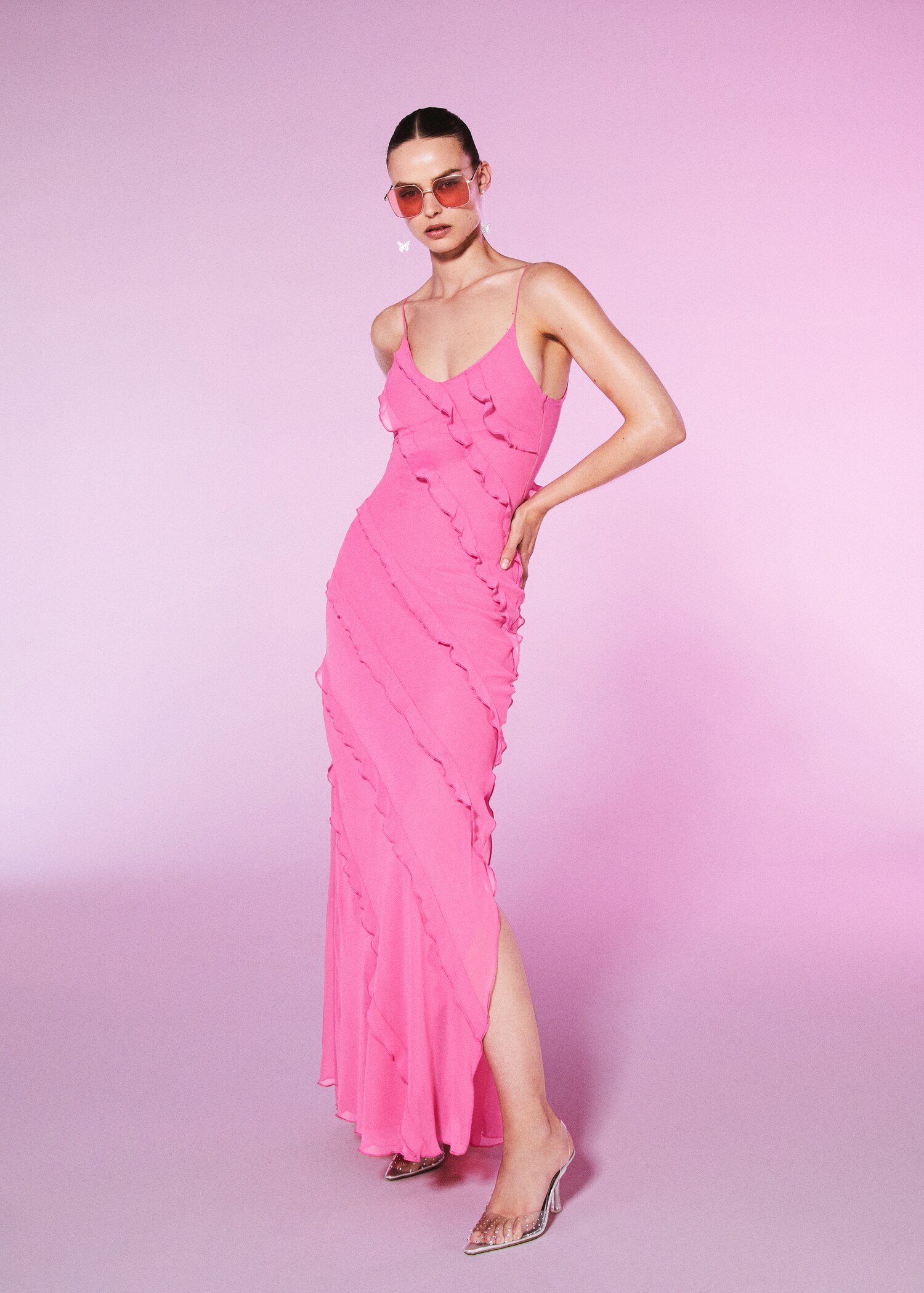 Chiffon ruffle dress - Details of the article 7