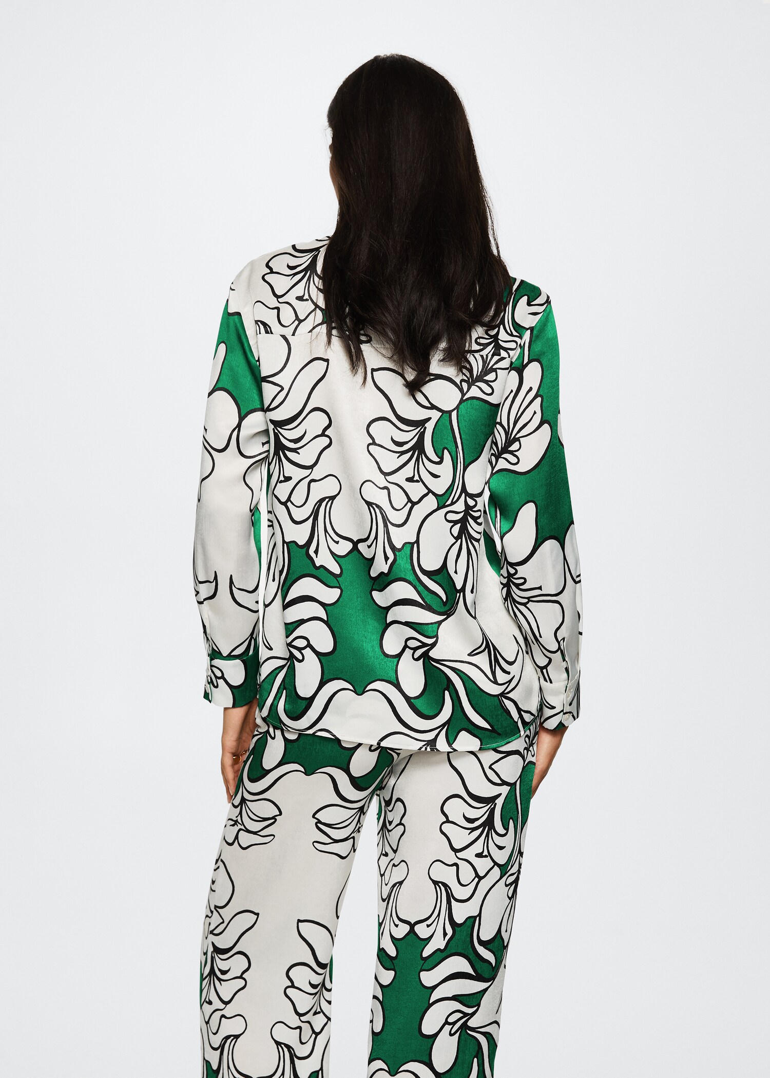 Bluse mit Blumenmuster - Rückseite des Artikels