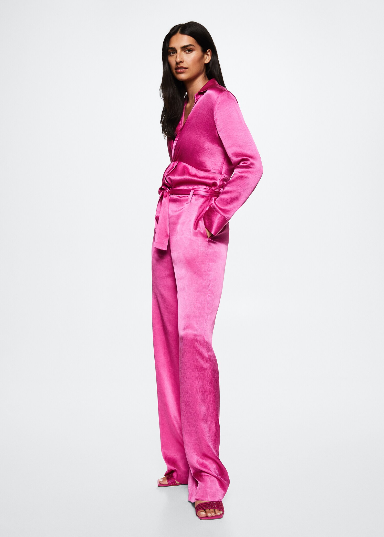 Bow satin trousers - Details of the article 6
