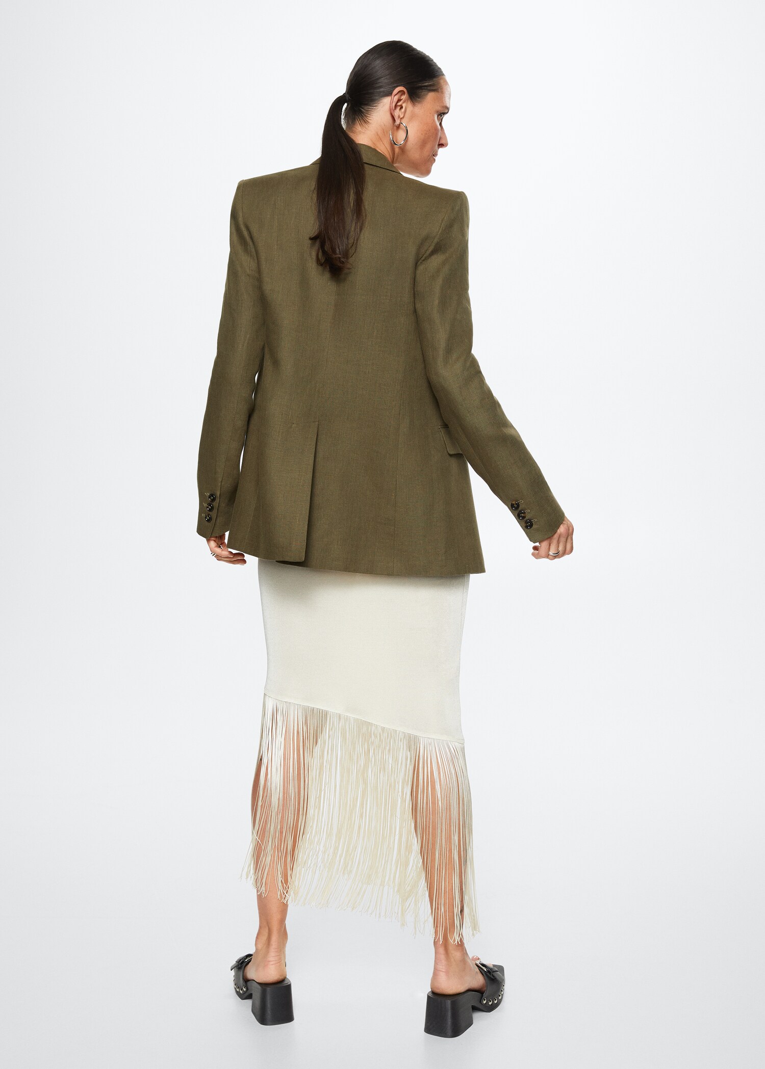 100% linen suit blazer - Reverse of the article
