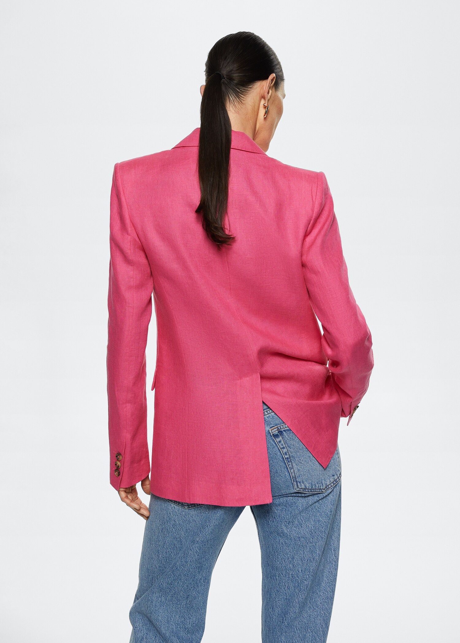100% linen suit blazer - Reverse of the article