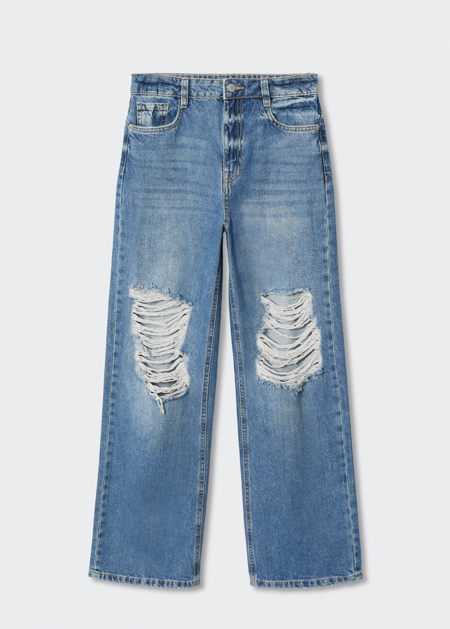 Decorative ripped wideleg jeans - Article without model