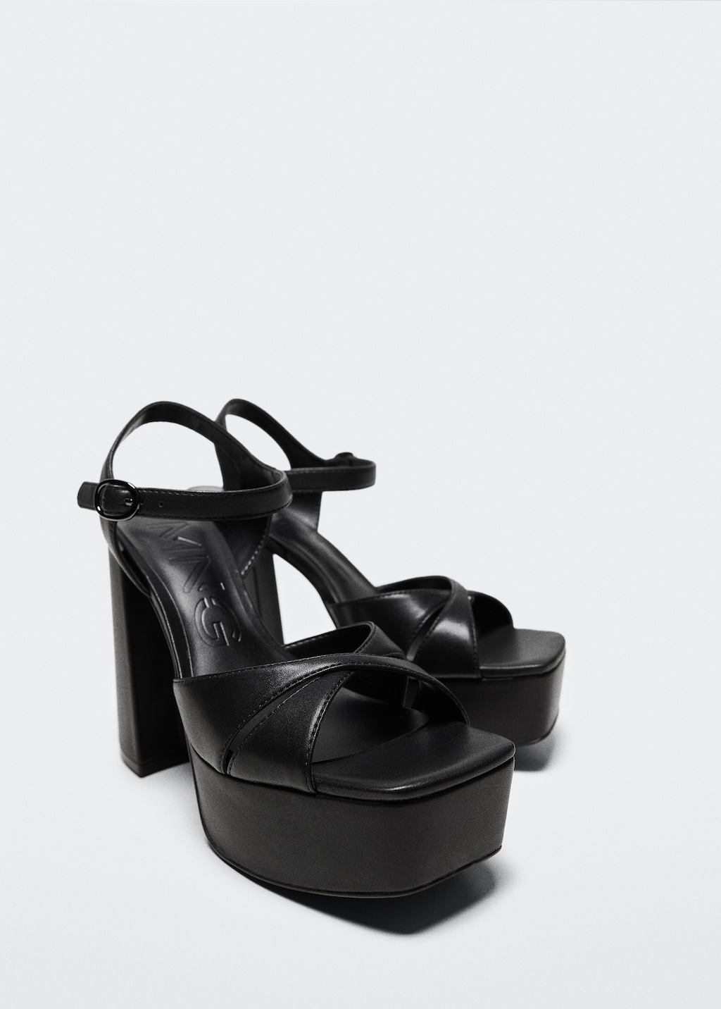 Platform ankle cuff sandals