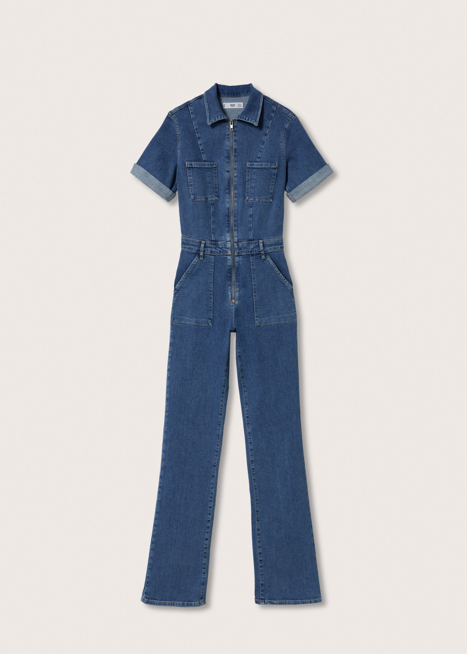 Salopetă din denim cu fermoar - Articol fără model