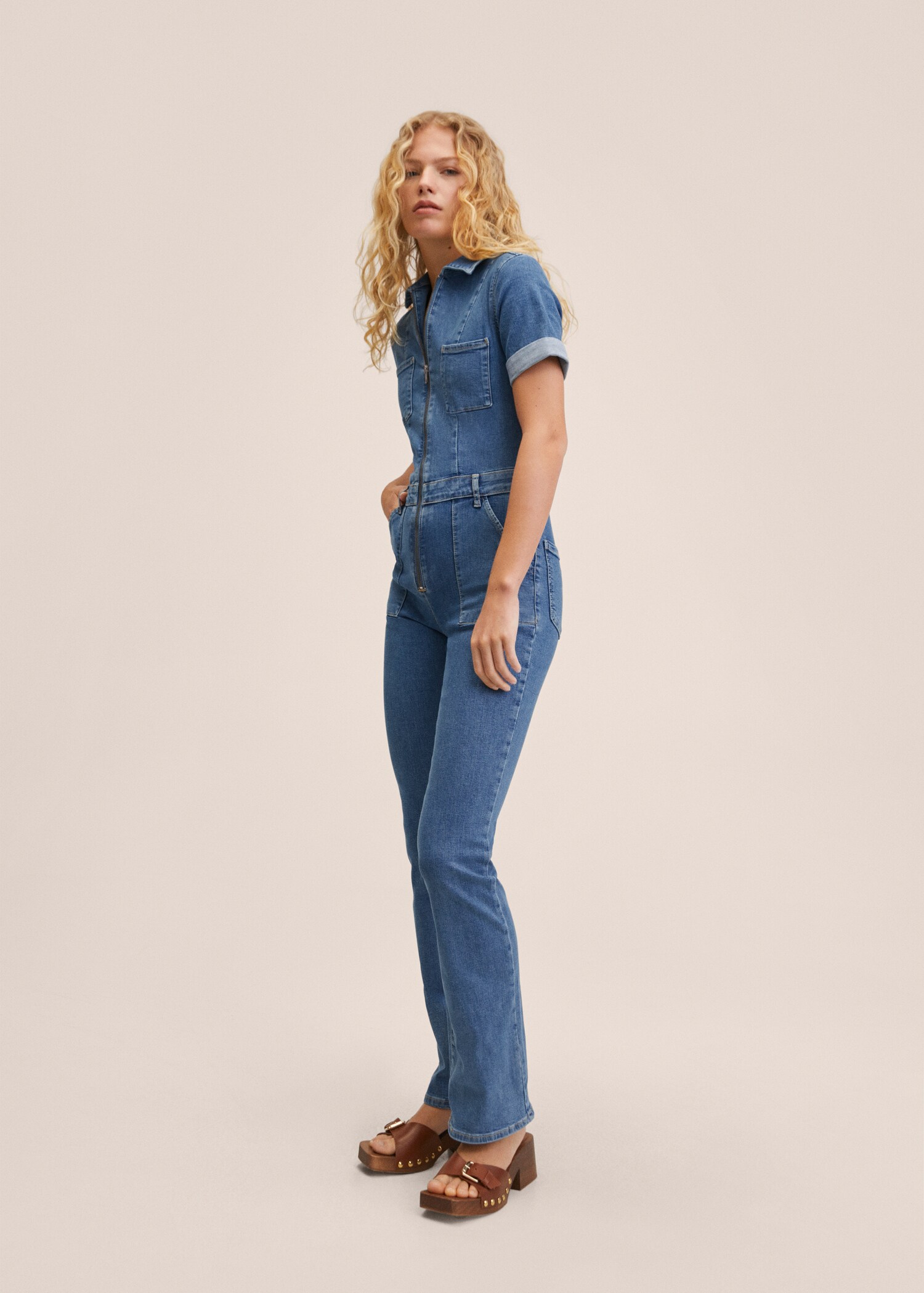 Salopetă din denim cu fermoar - Detaliu al articolului 6