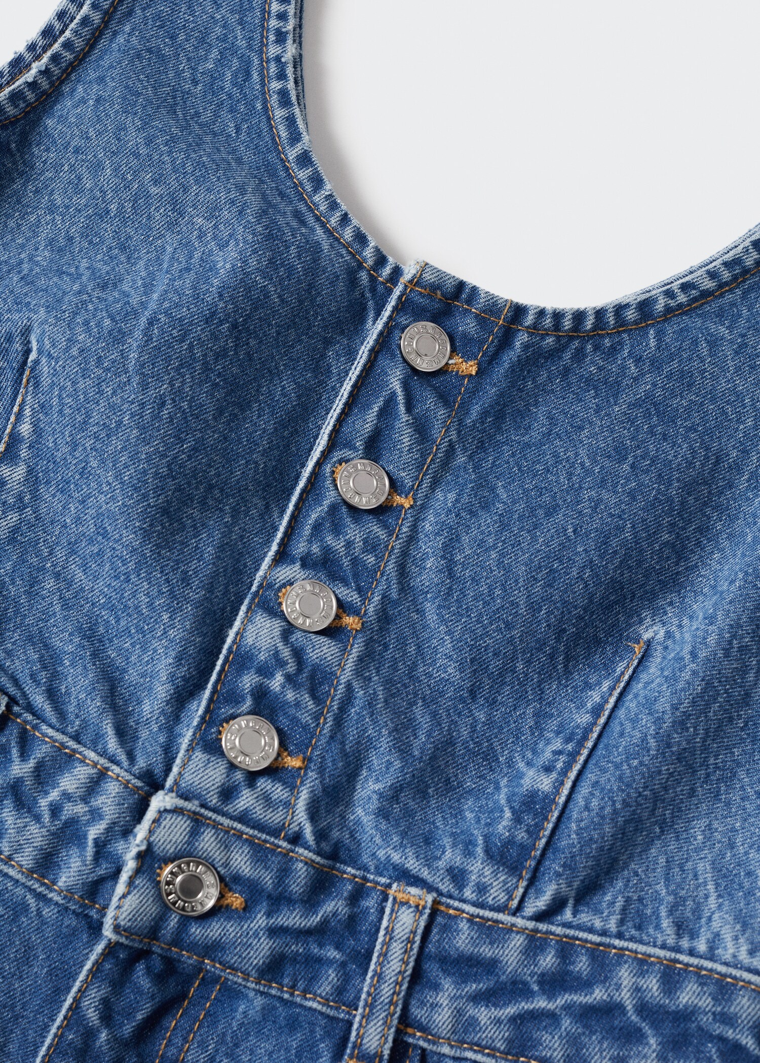 Button denim dress - Details of the article 8