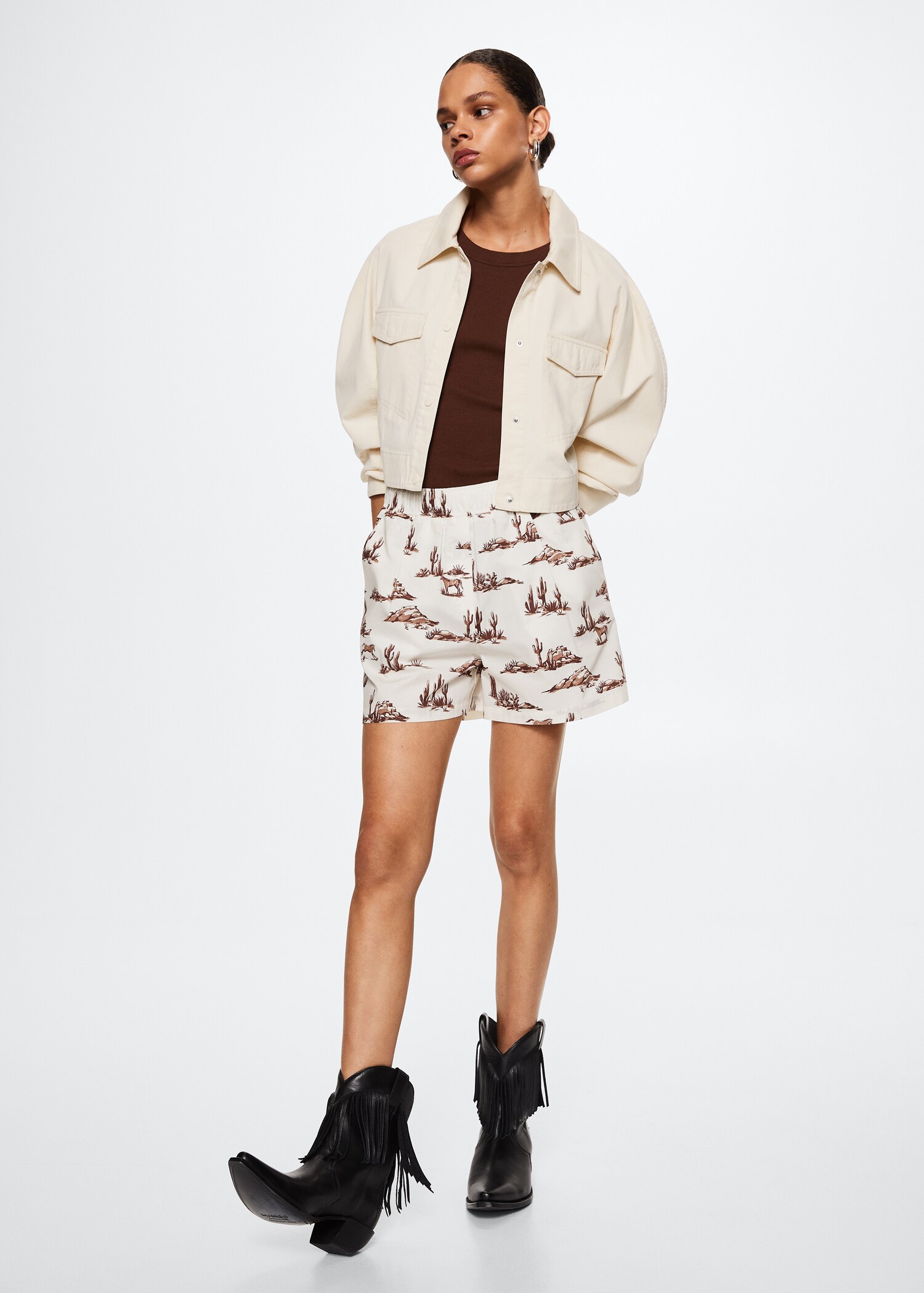 Shorts algodão estampados - Pormenor do artigo 1