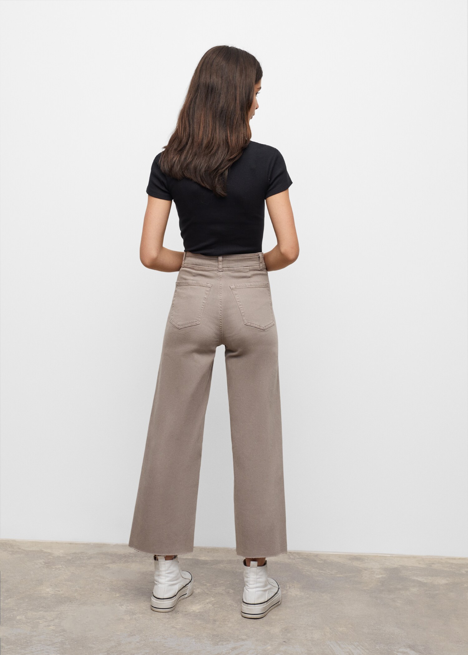 Jeans culotte high waist - Reverse of the article