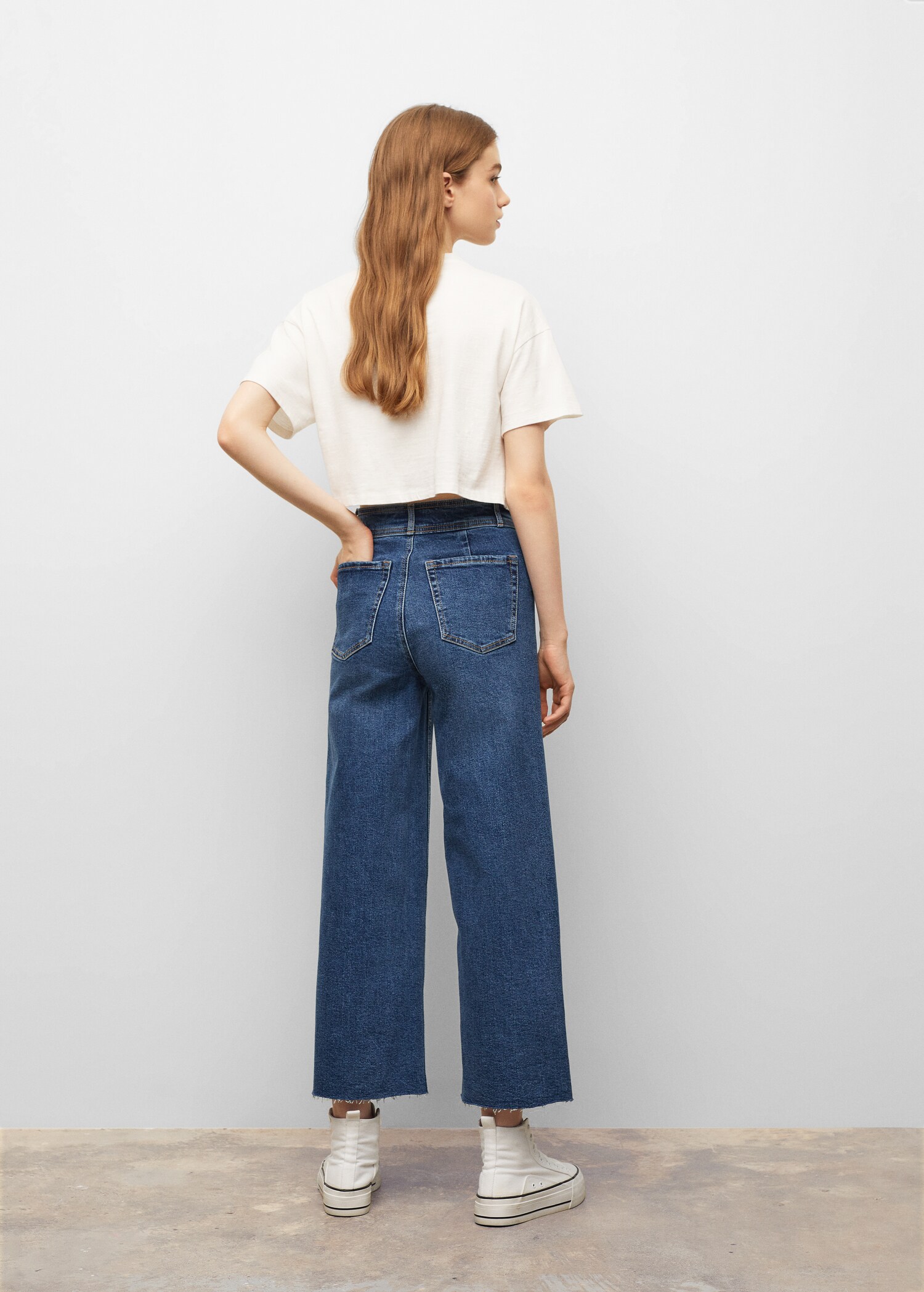 Jeans culotte high waist - Reverse of the article