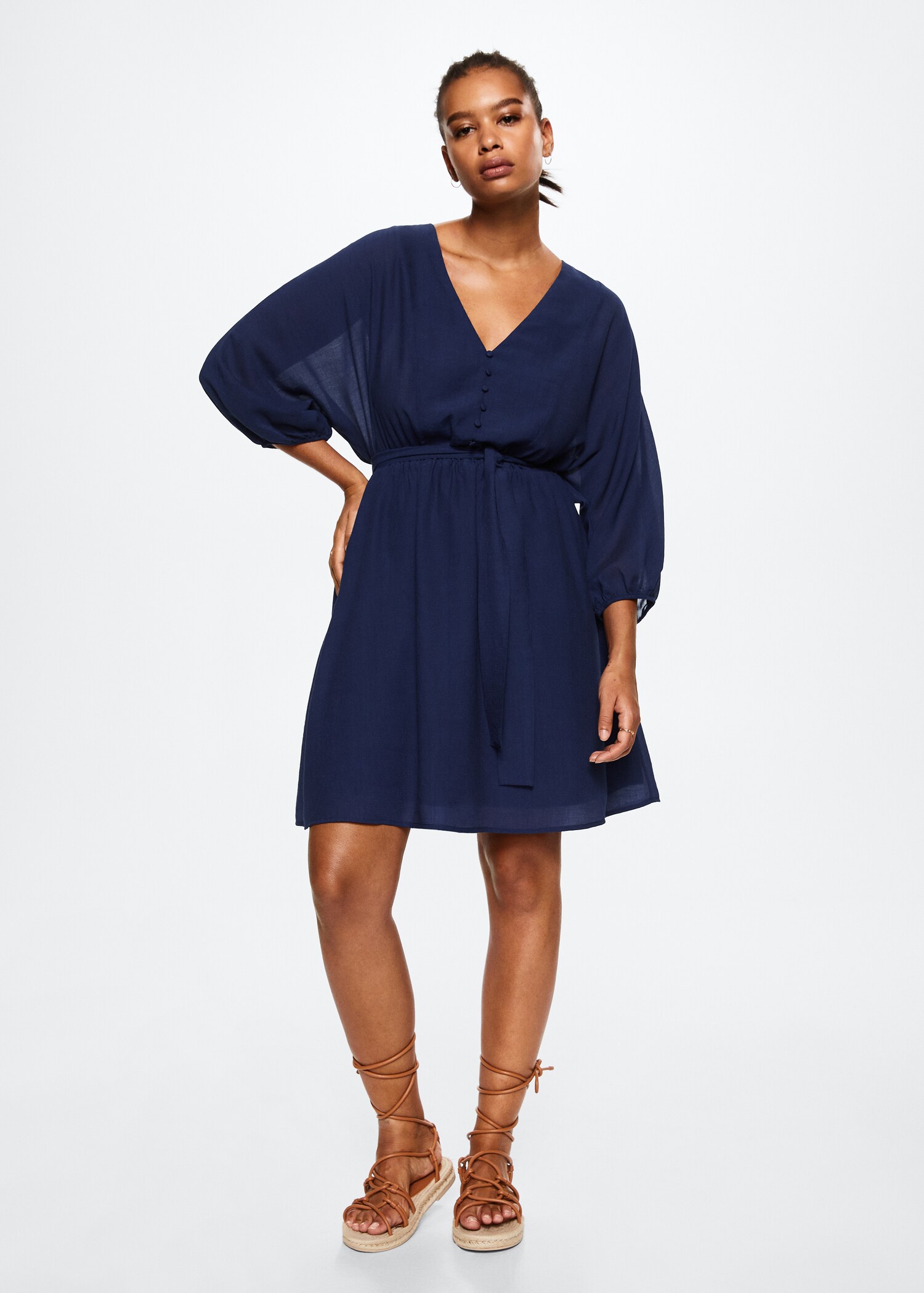 Short belted dress - Details of the article 5