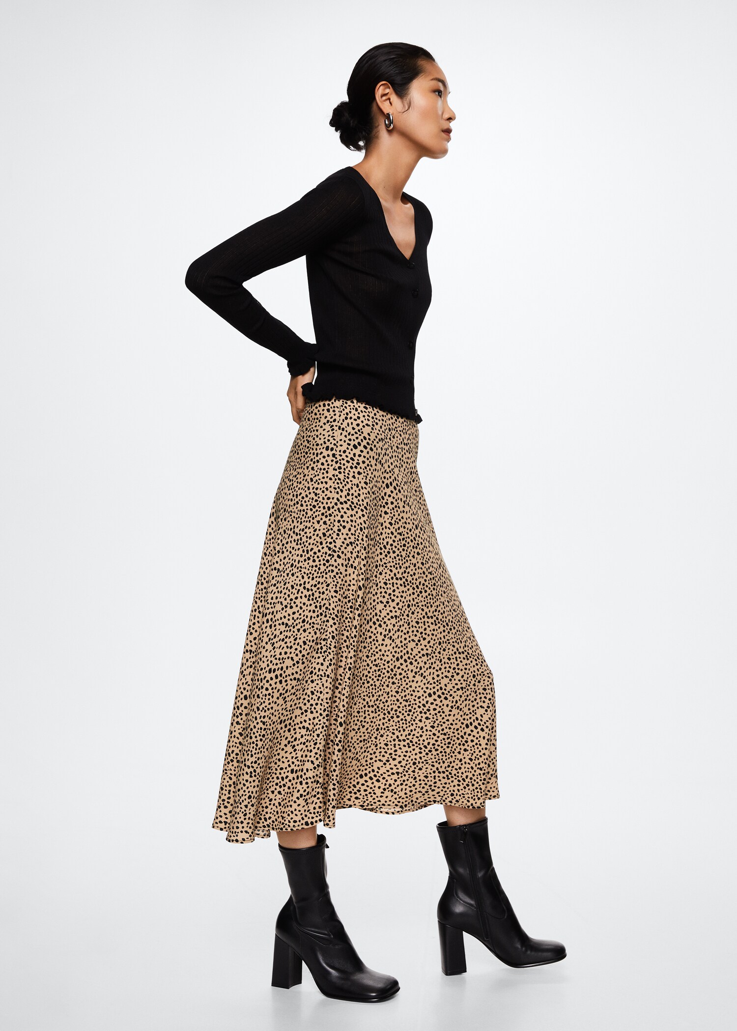 Printed midi skirt - Details of the article 1