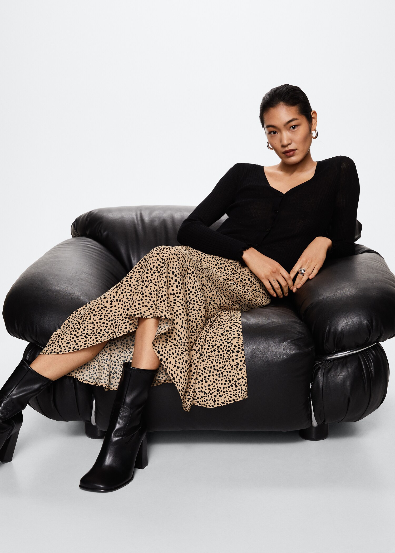 Printed midi skirt - Details of the article 2