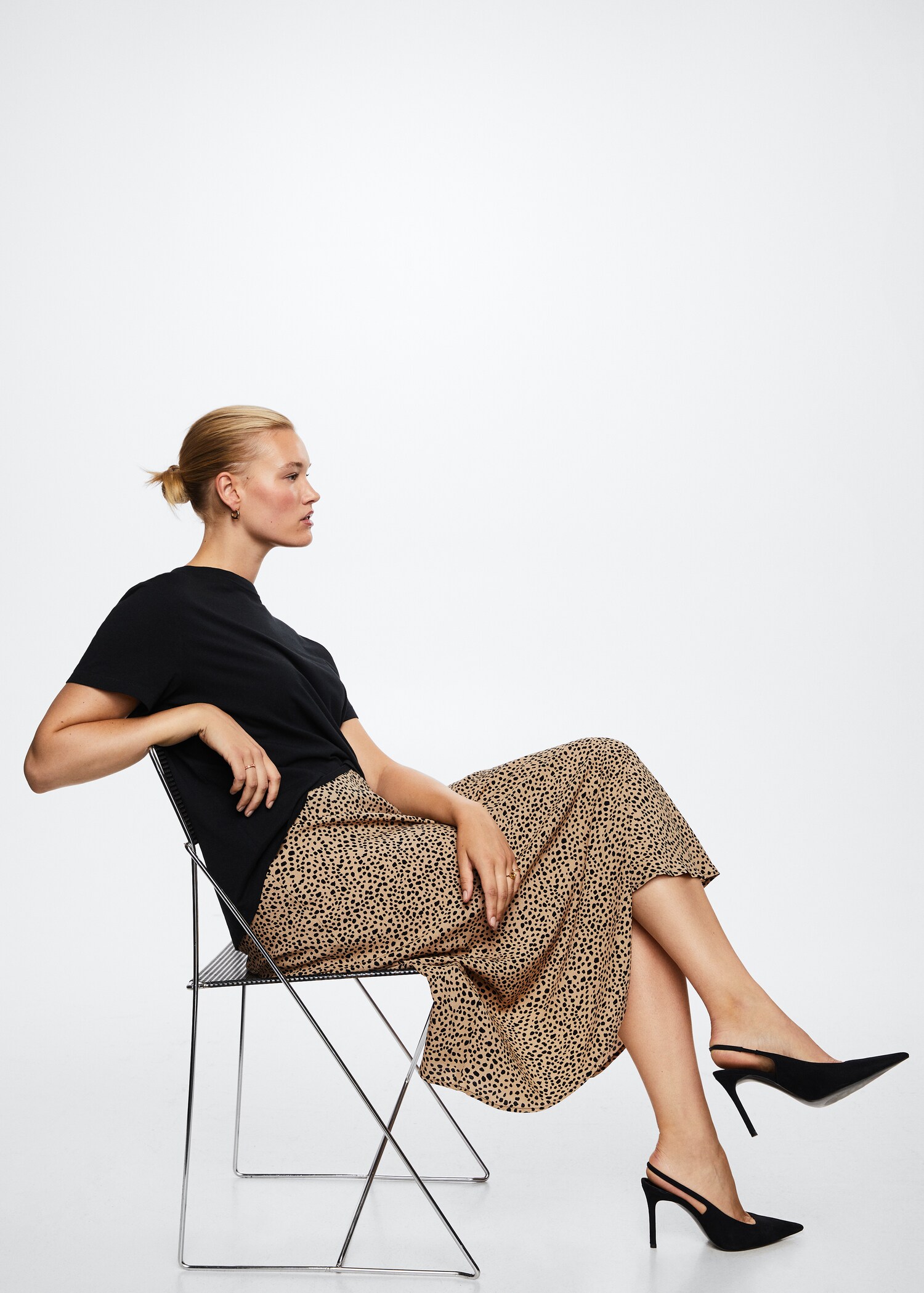 Printed midi skirt - Details of the article 4