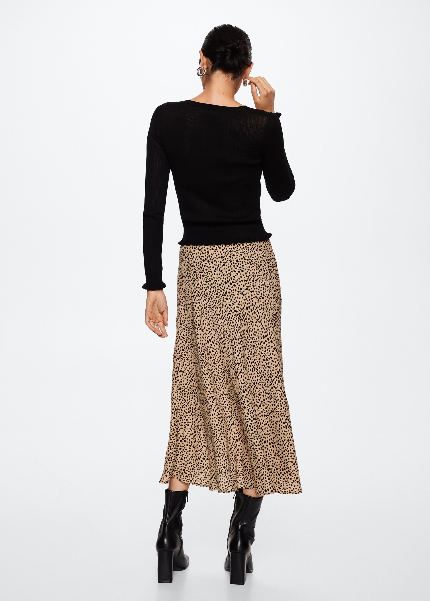 Printed midi skirt - Reverse of the article