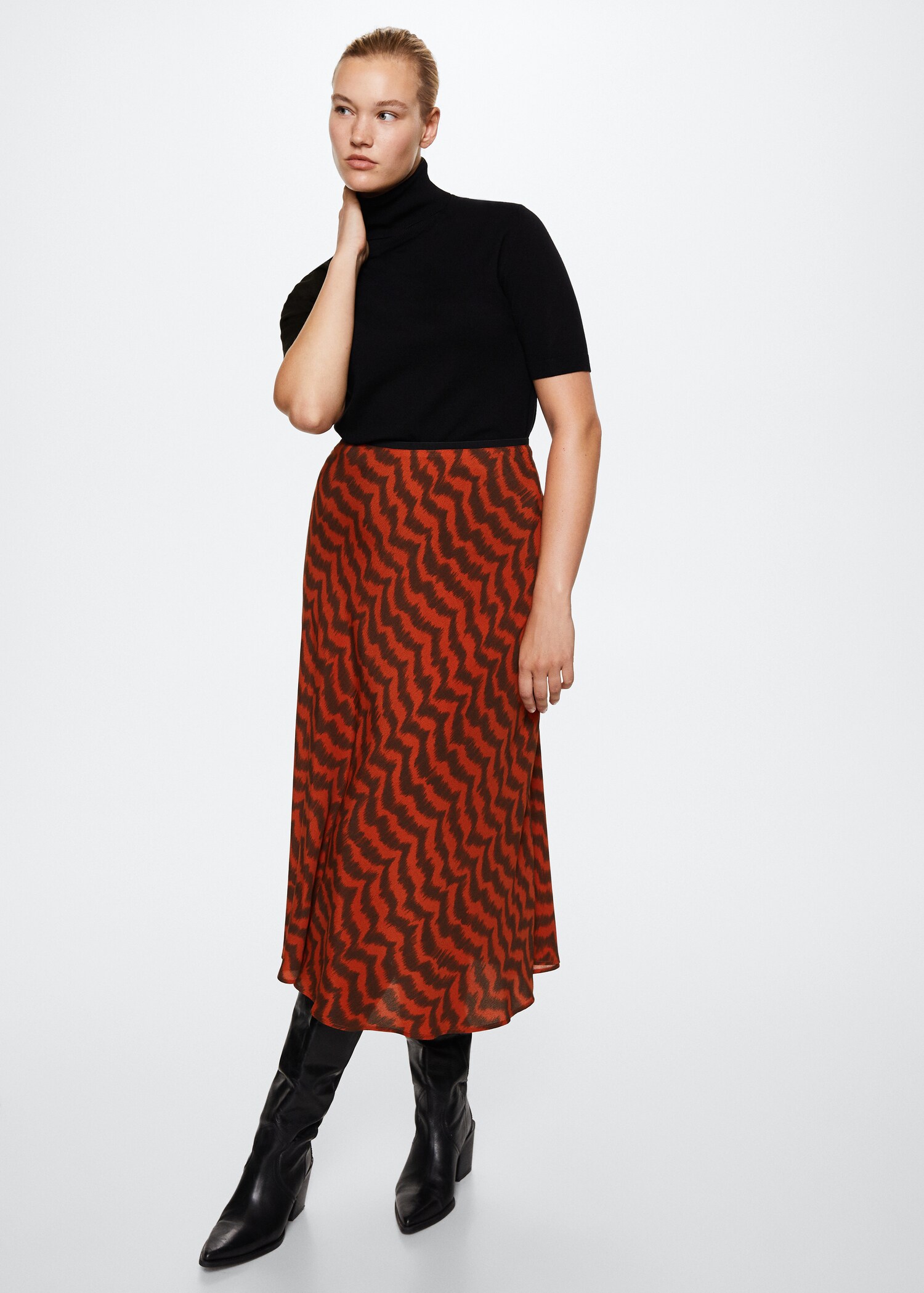 Printed midi skirt - Details of the article 3