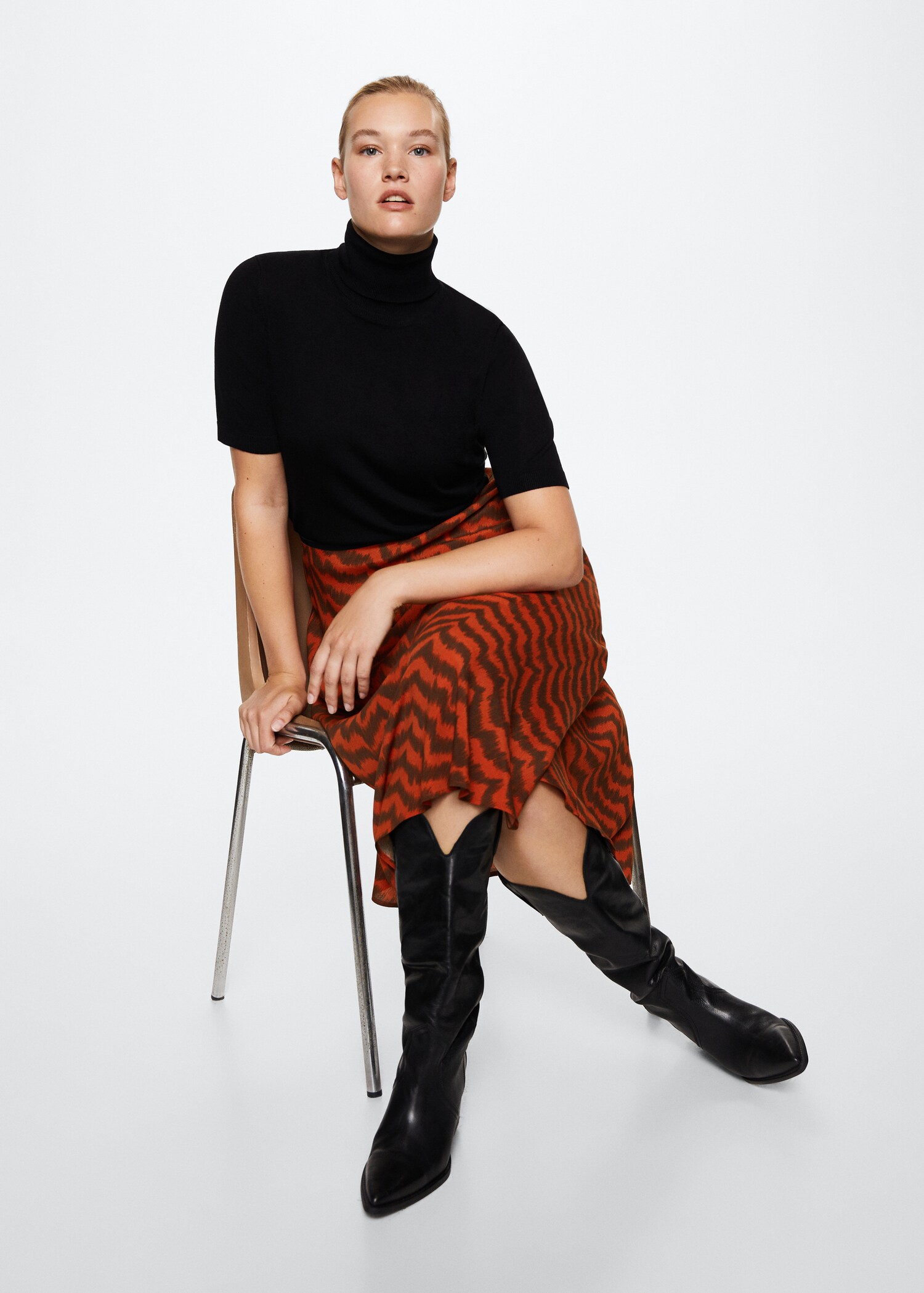 Printed midi skirt - Details of the article 5