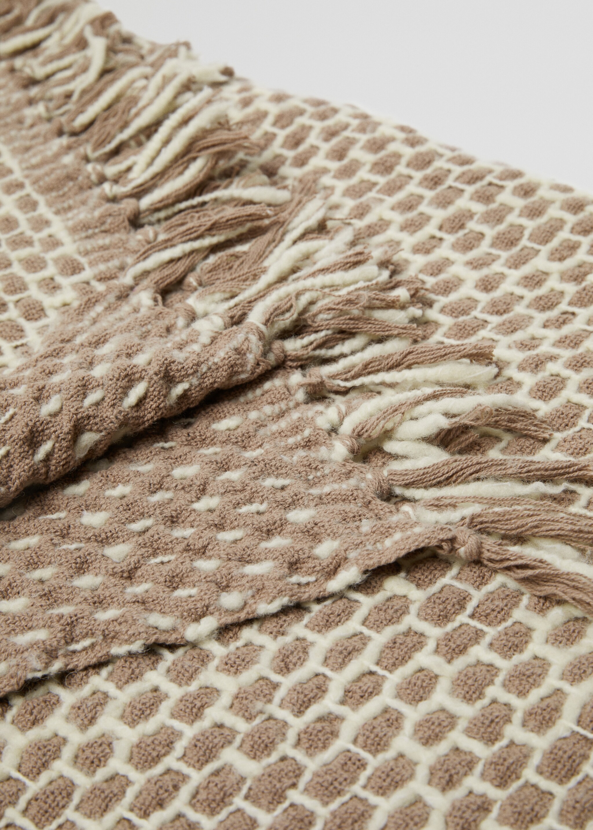 Stickad filt ullblandning 180x130 cm - Detaljer om artikeln 3