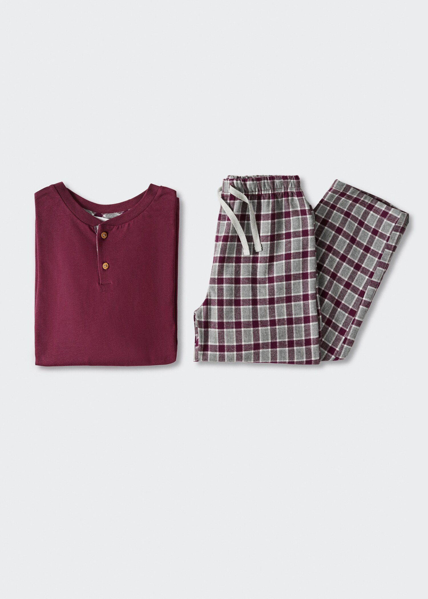 Two-pieces check long pyjamas - Article without model