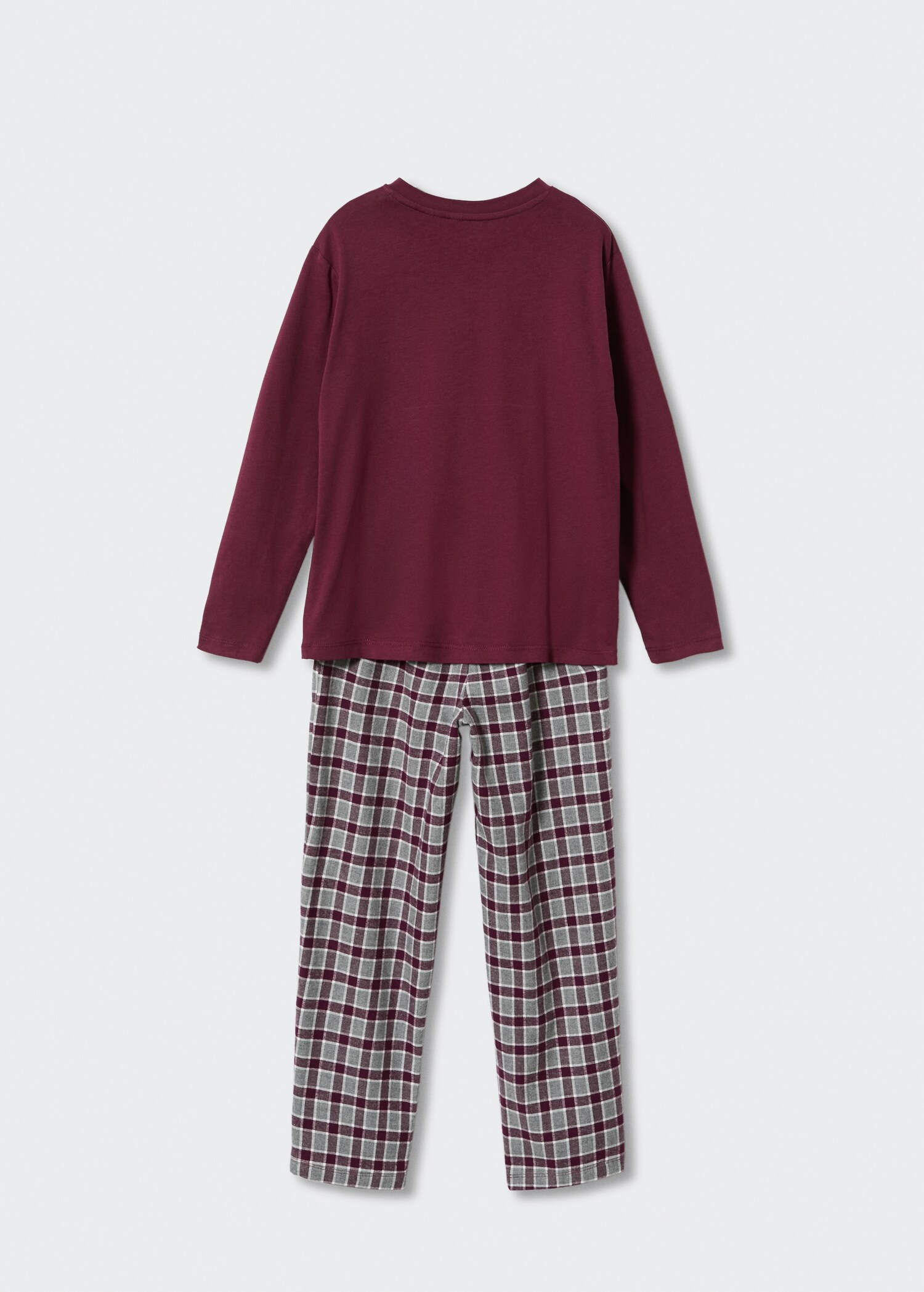 Two-pieces check long pyjamas - Reverse of the article