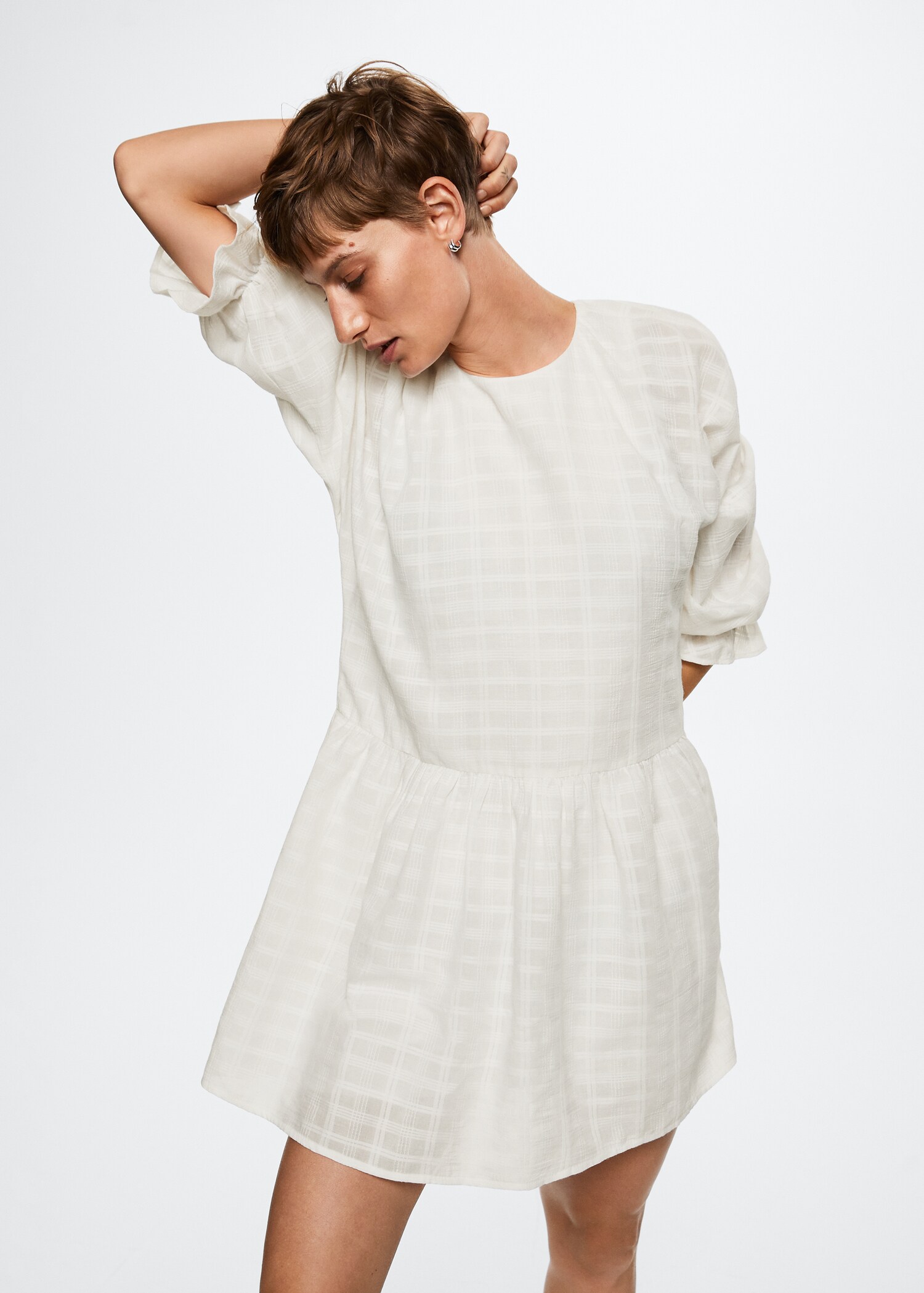 Robe coton volants - Plan moyen