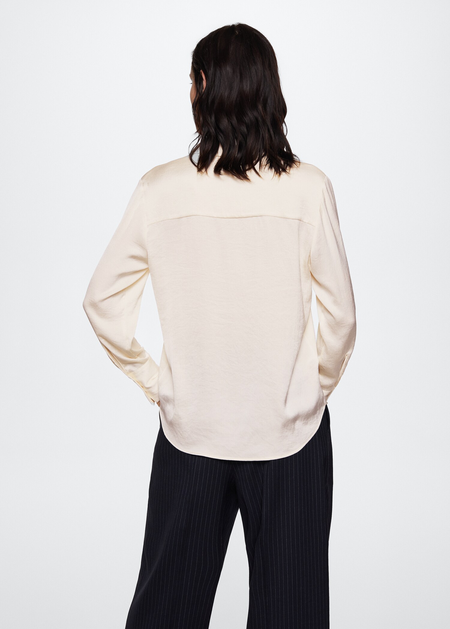 Satin finish flowy shirt - Reverse of the article