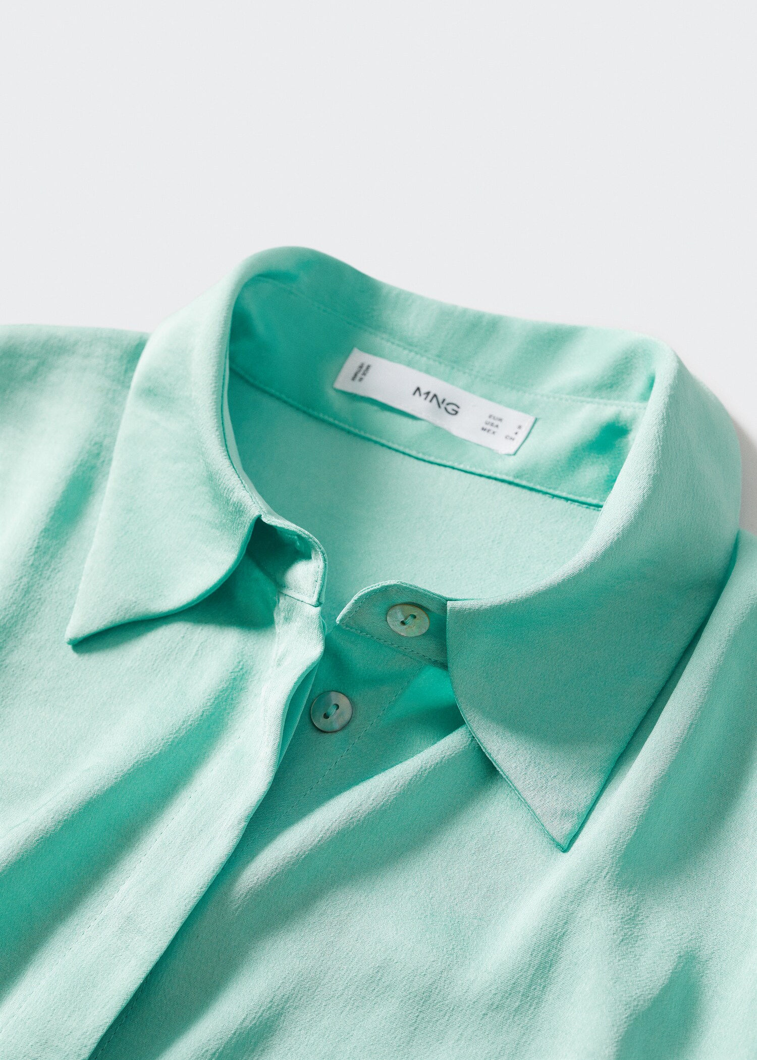 Satin finish flowy shirt - Details of the article 8