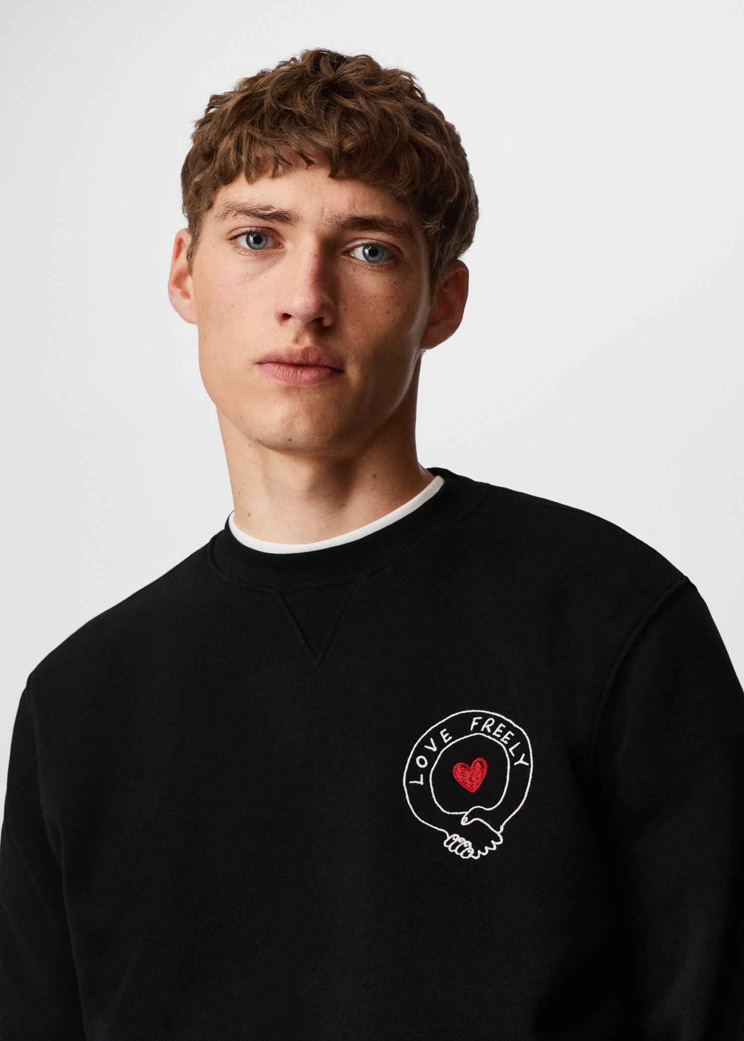 Katoenen sweatshirt met borduursel - Detail van het artikel 1