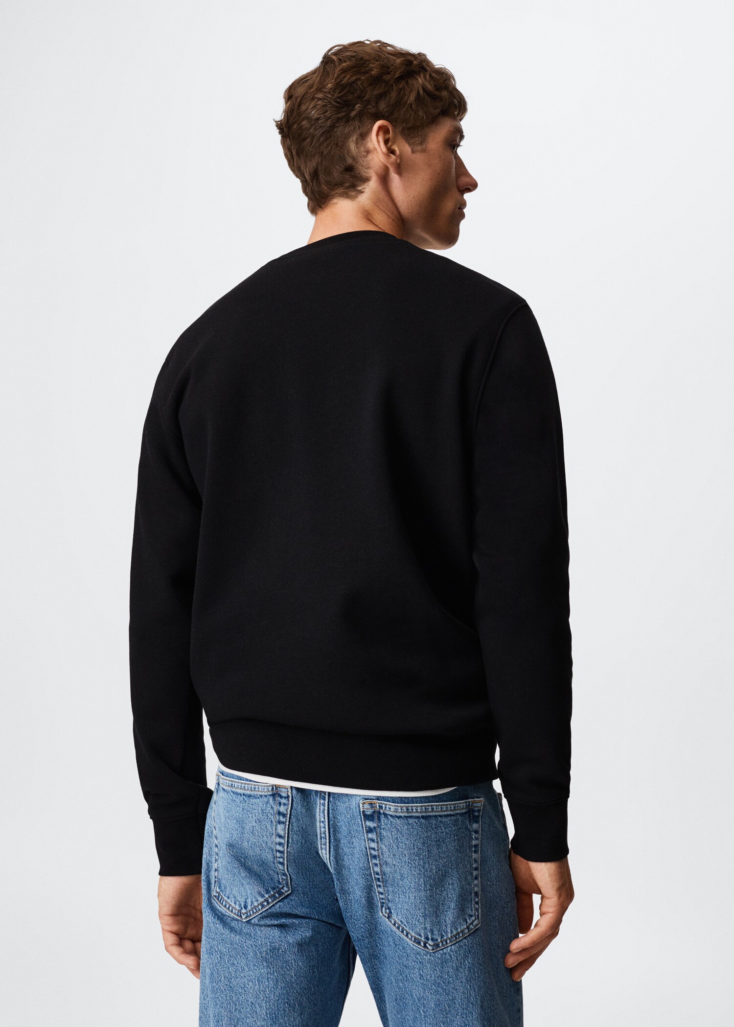 Katoenen sweatshirt met borduursel - Achterkant van het artikel