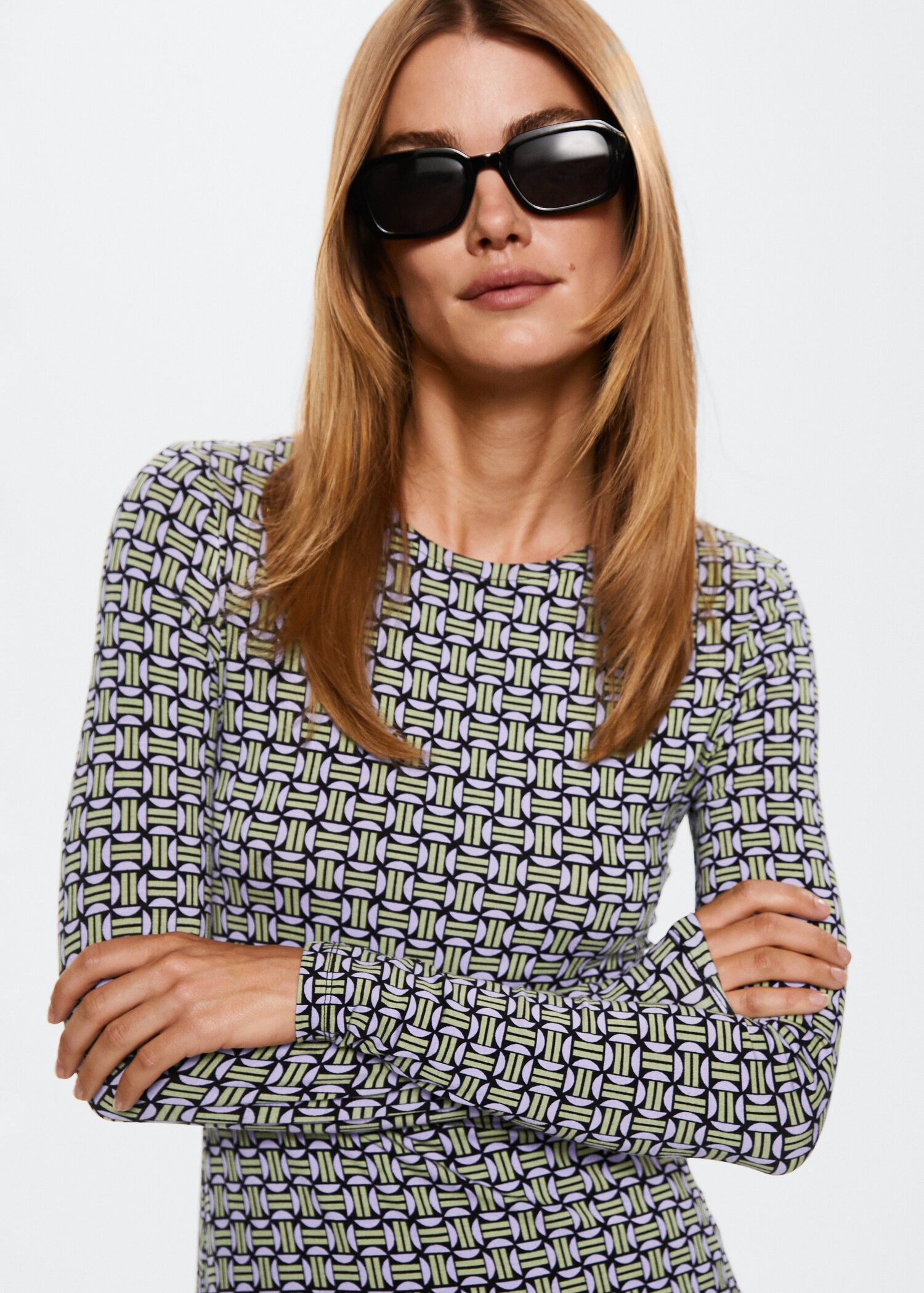 Printed short dress - Details of the article 2
