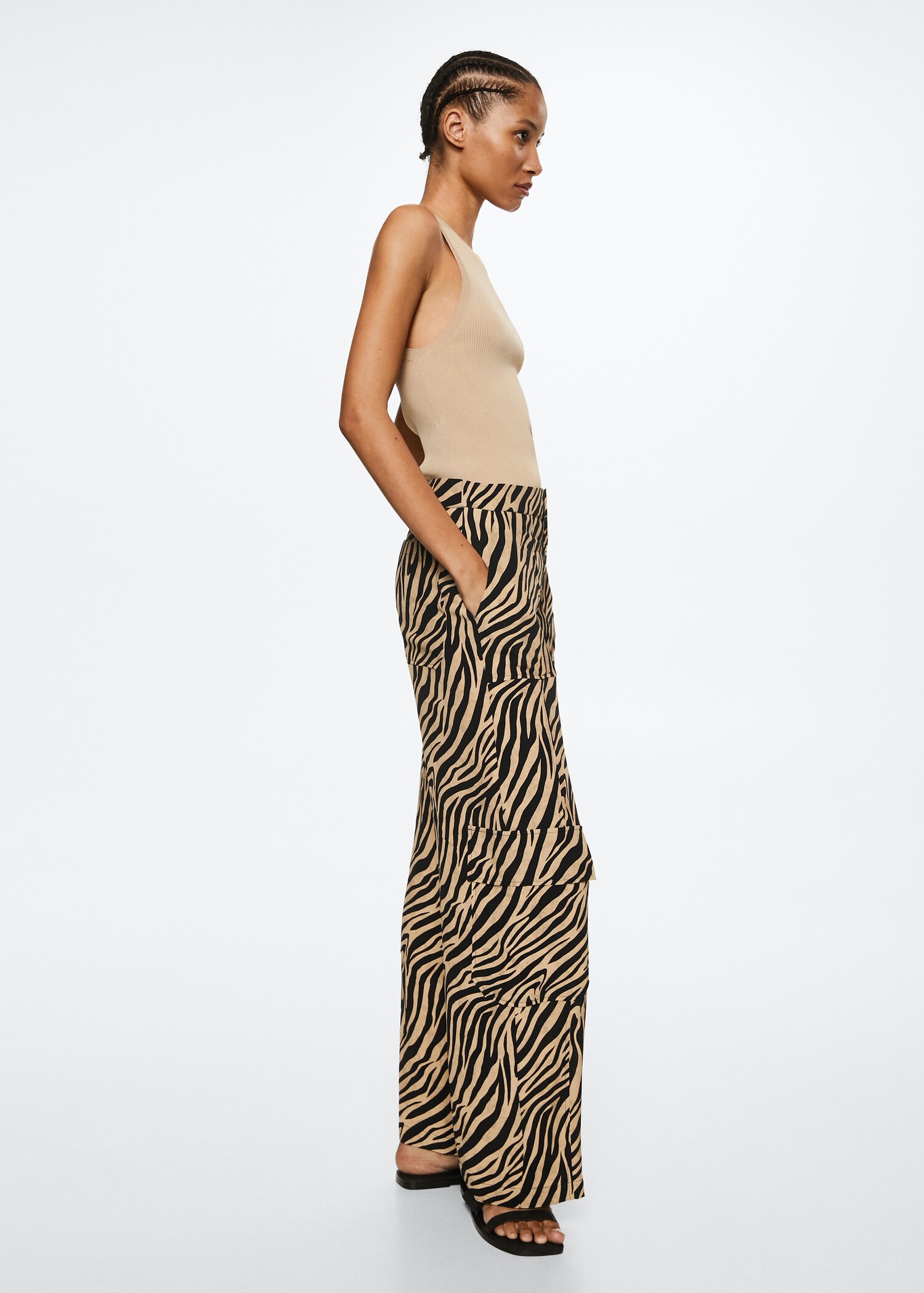 Animal print cargo trousers - Details of the article 2
