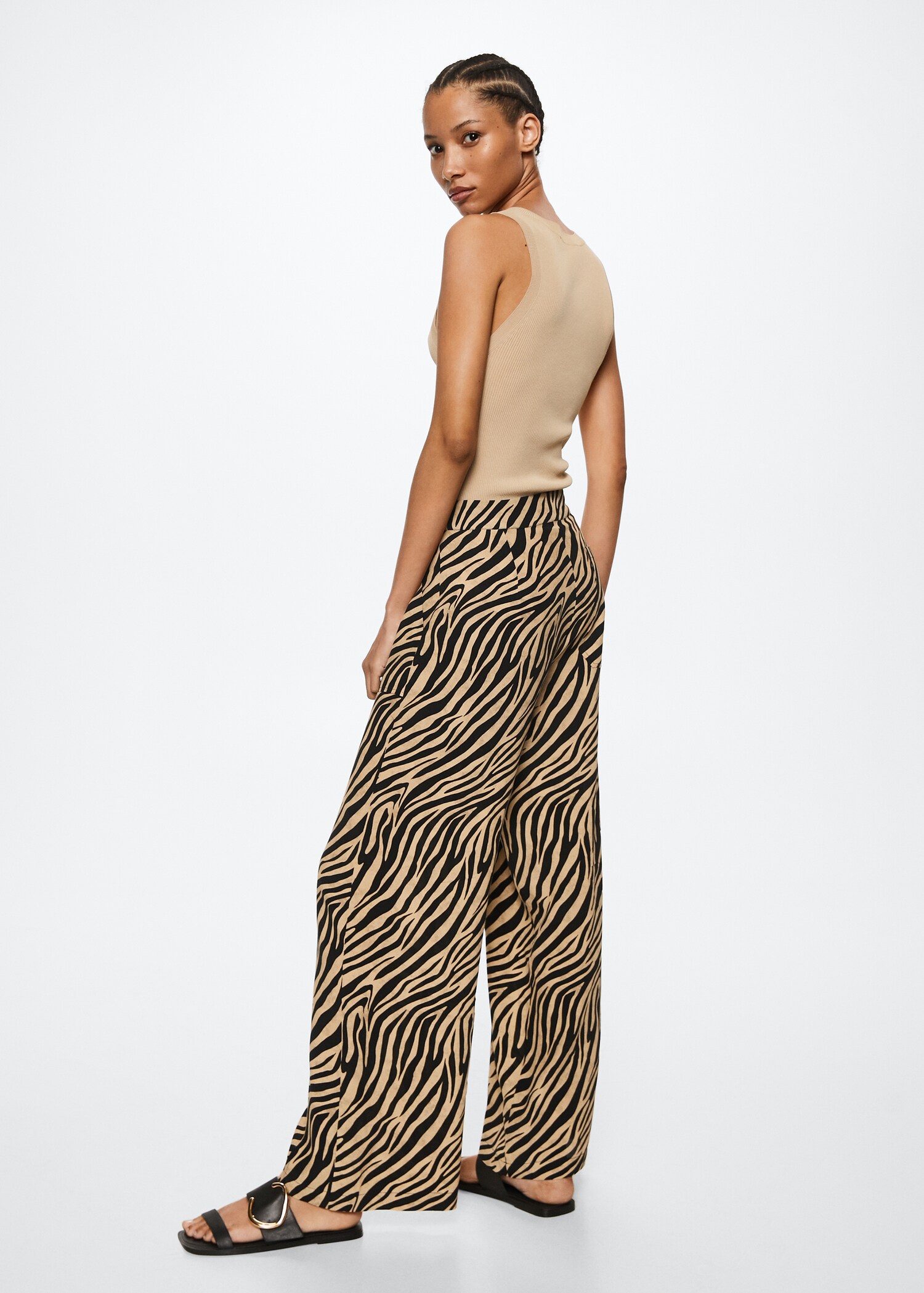 Animal print cargo trousers - Reverse of the article