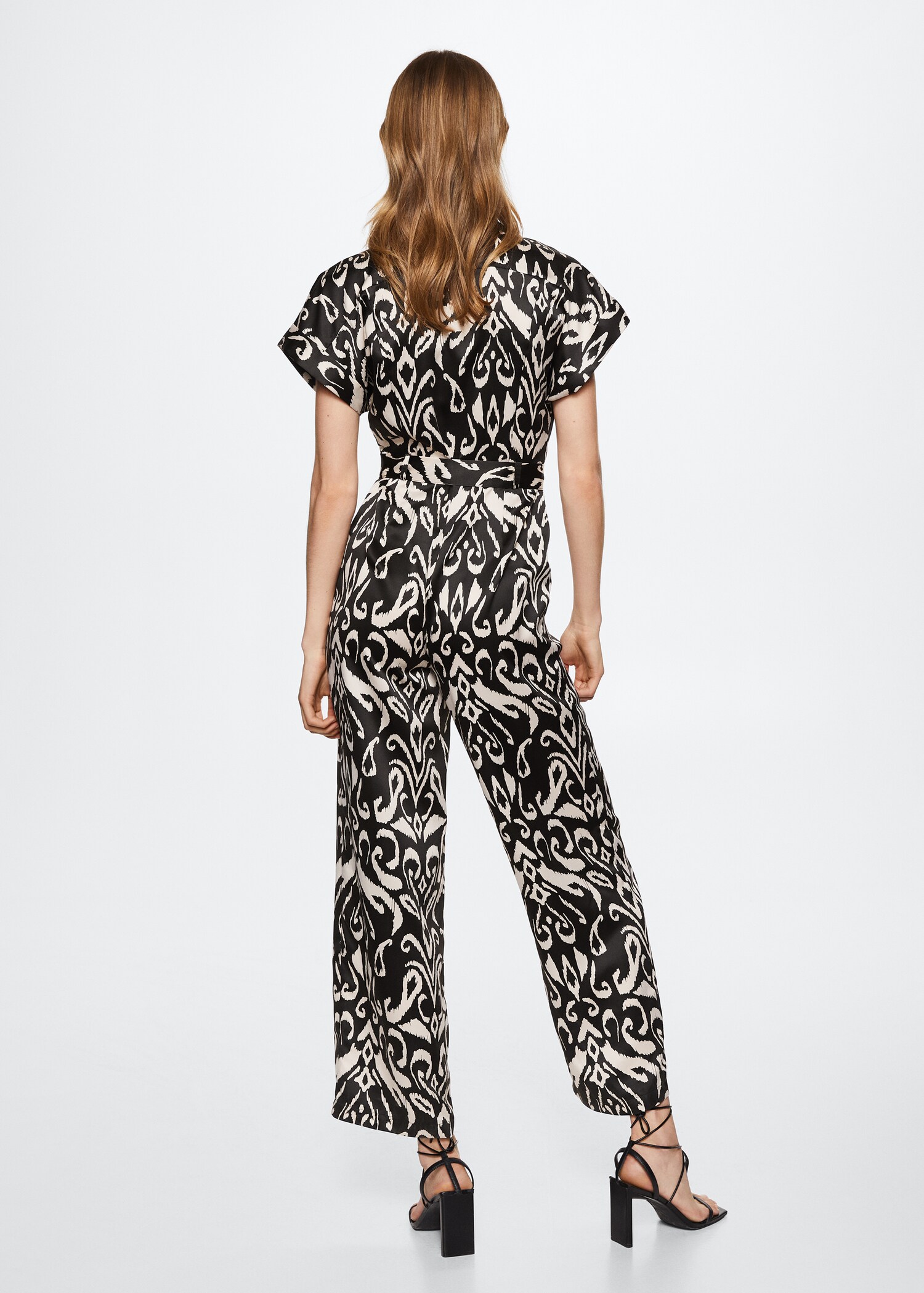 Belt printed jumpsuit - Reverse of the article