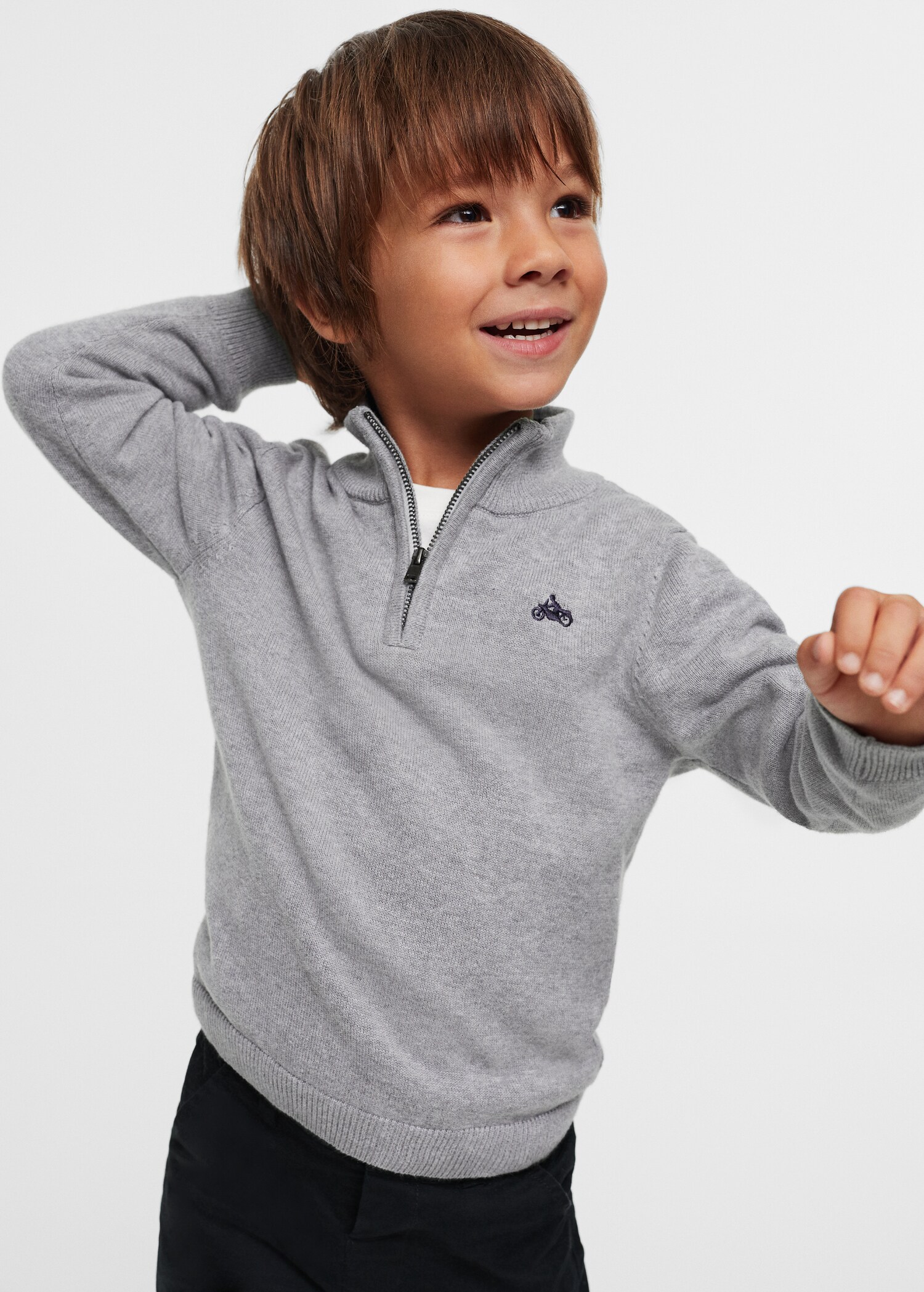 Jersey cuello alto cremallera - Plano medio