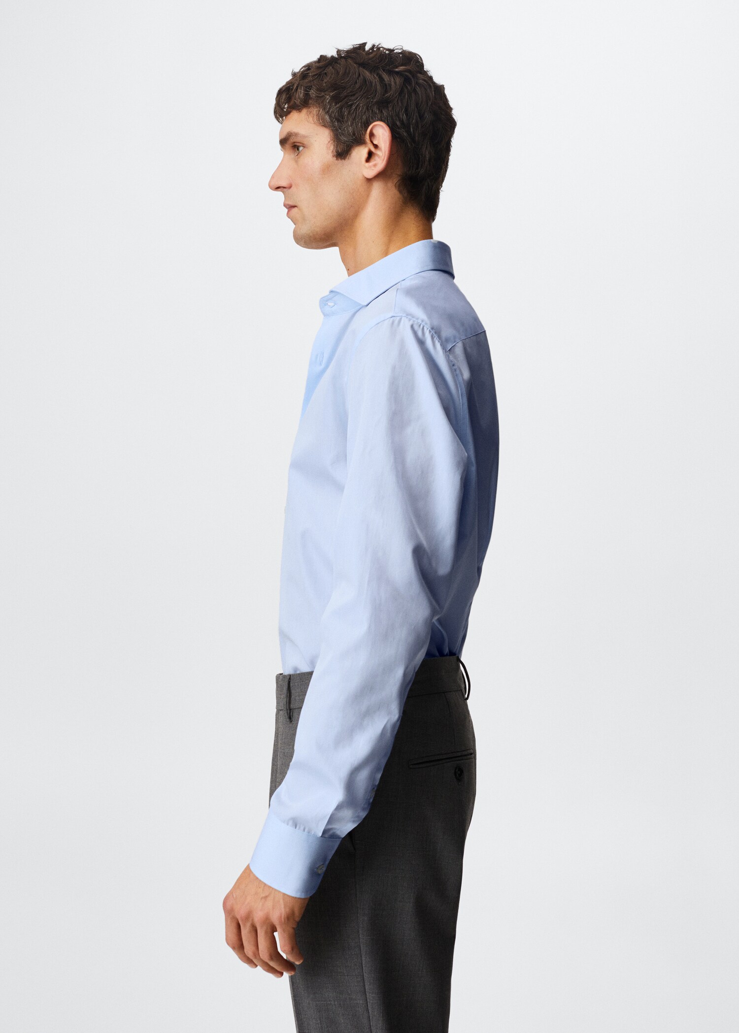 Slim fit cotton suit shirt - Details of the article 6