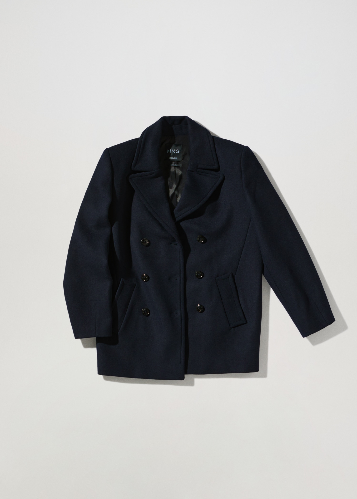 Manteau Court Manteau Mango Femme Noir Manteau Laine Ceinture Noir