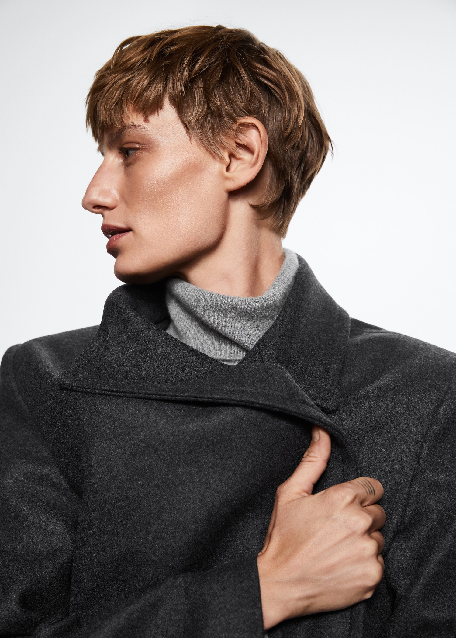 Tailored Oversize-Wollmantel - Detail des Artikels 2