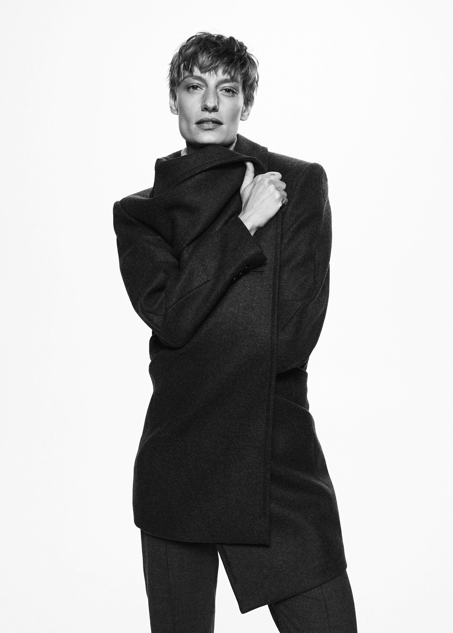 Tailored Oversize-Wollmantel - Detail des Artikels 3