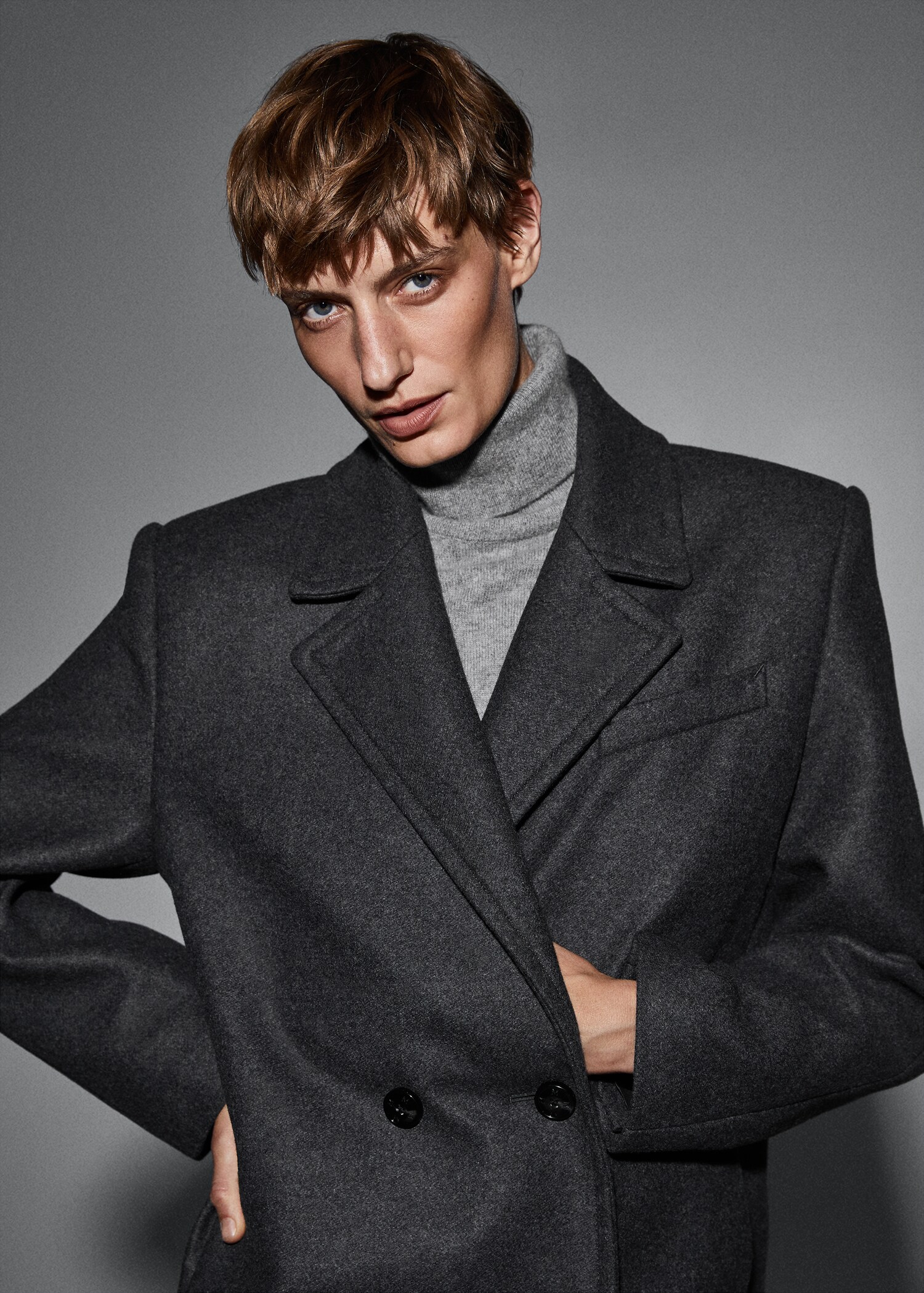 Tailored Oversize-Wollmantel - Detail des Artikels 4