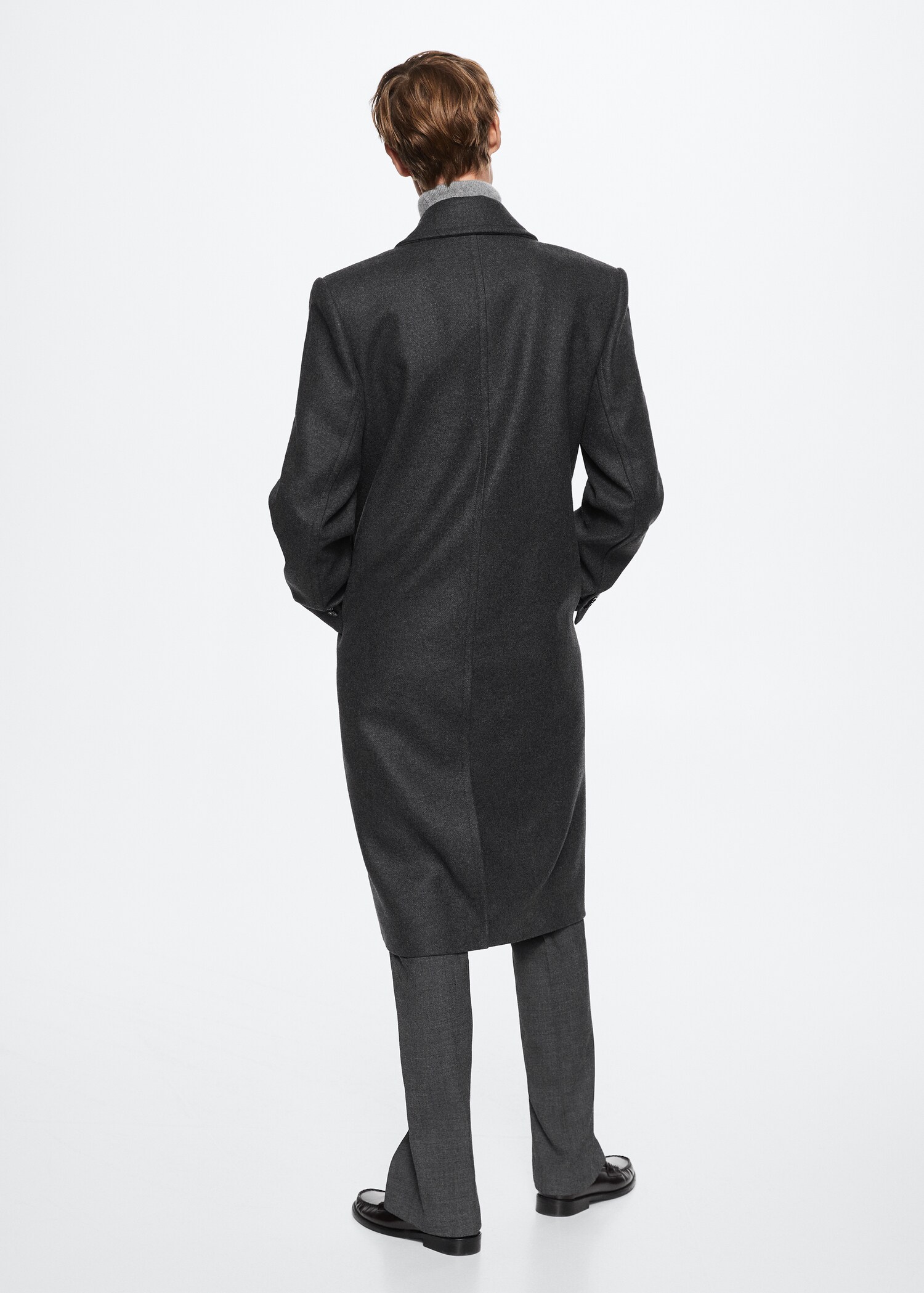 Tailored Oversize-Wollmantel - Rückseite des Artikels