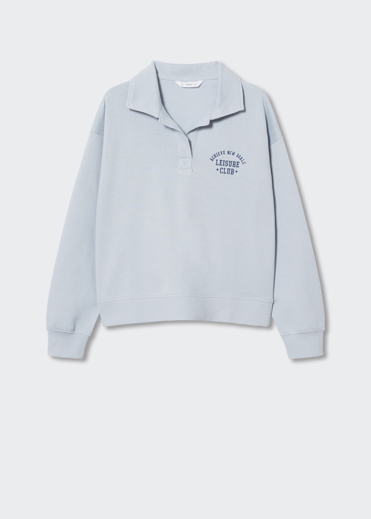 Polo sweatshirt with message - Article without model