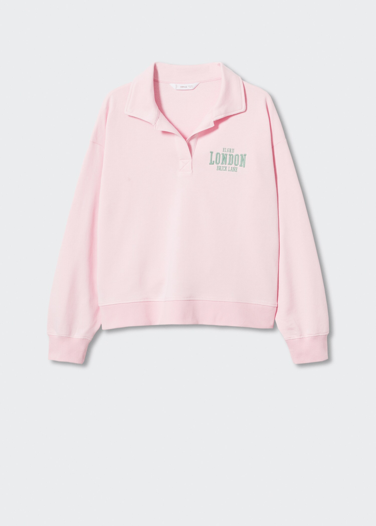 Polo sweatshirt with message - Article without model